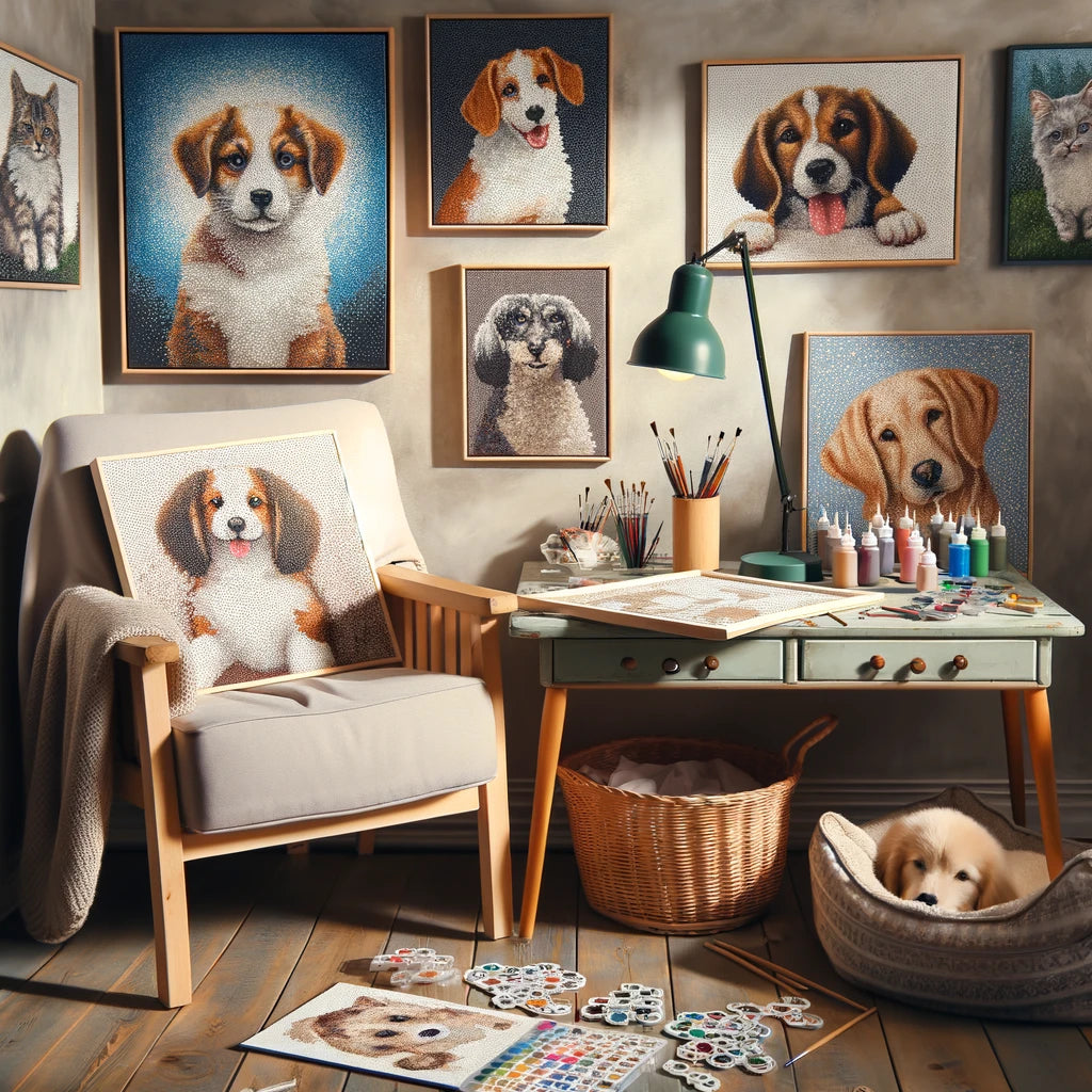 Immagine dipingere con i numeri personalizzato del tuo animale domestico