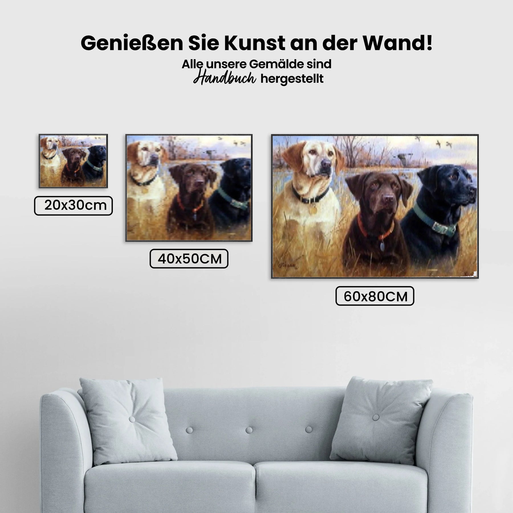 3 Labradore - Malen nach Zahlen