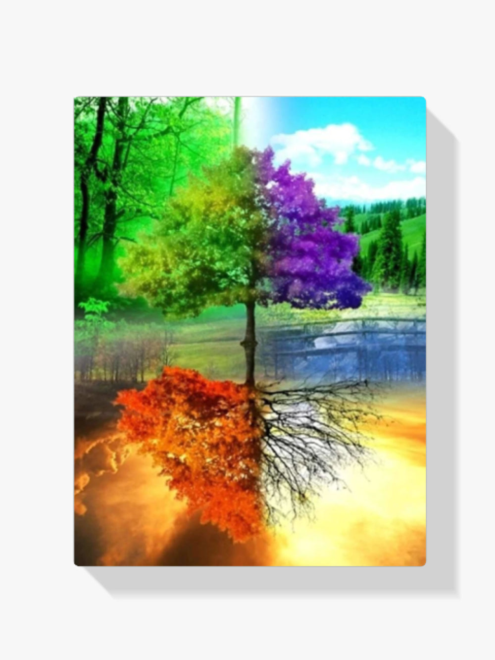 4-Jahreszeiten-Bäume - Malen nach Zahlen