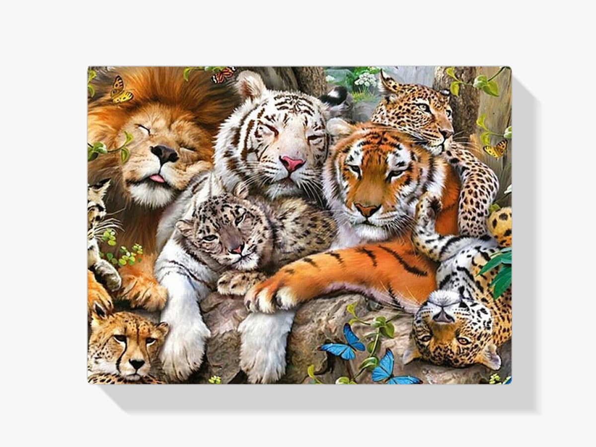 7 Katzen - Malen nach Zahlen