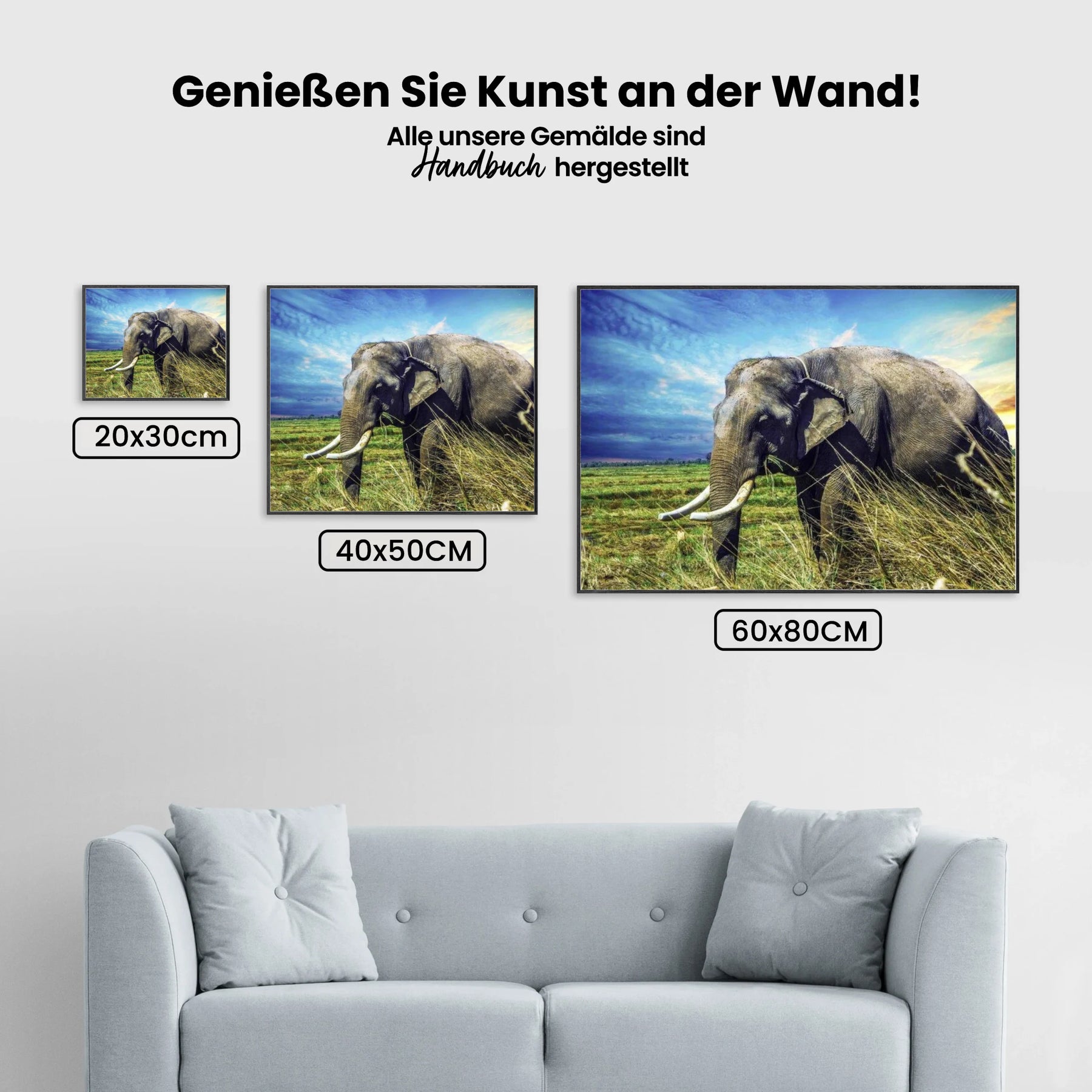 Alter Elefant - Malen nach Zahlen