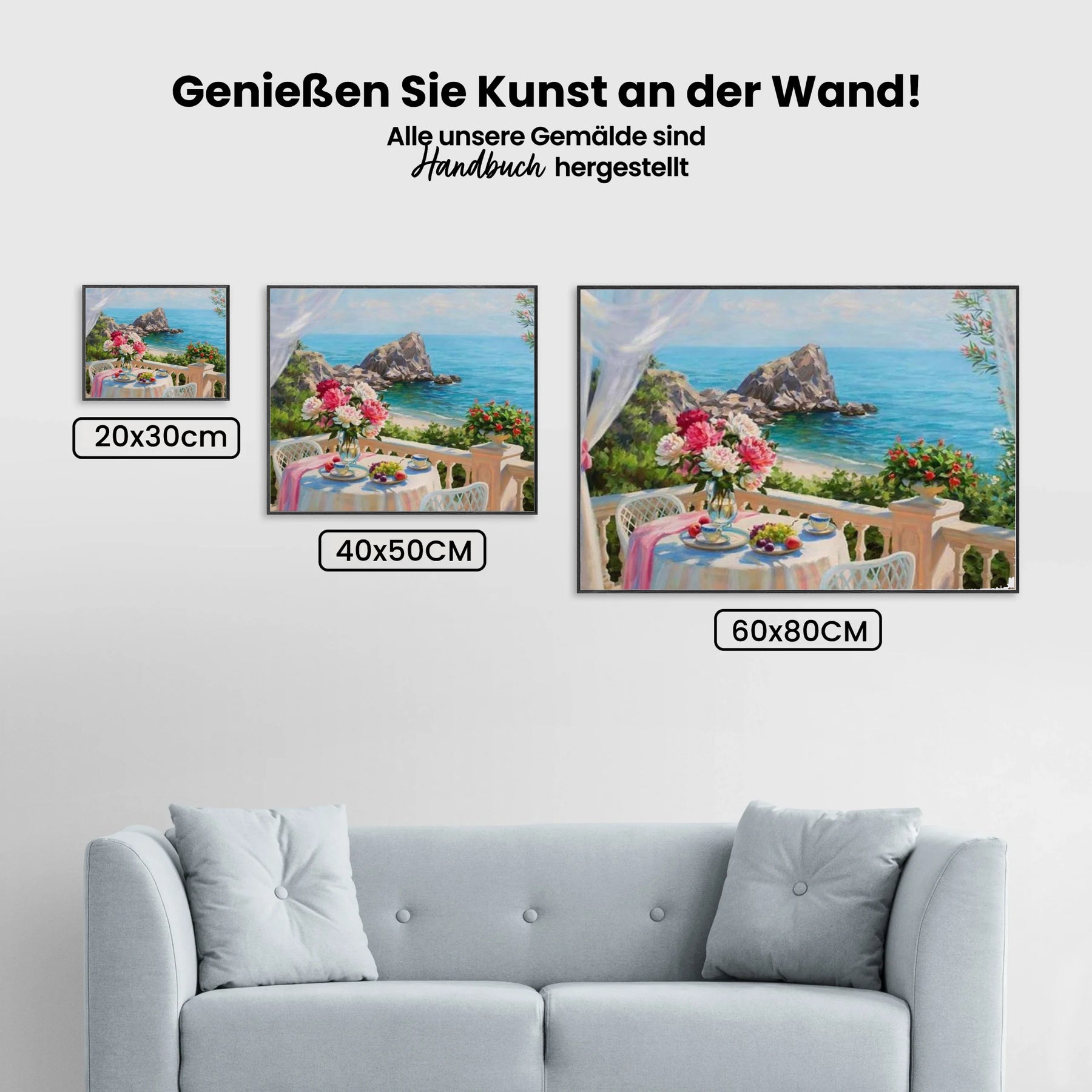 Balkon Mit Meerblick - Malen nach Zahlen