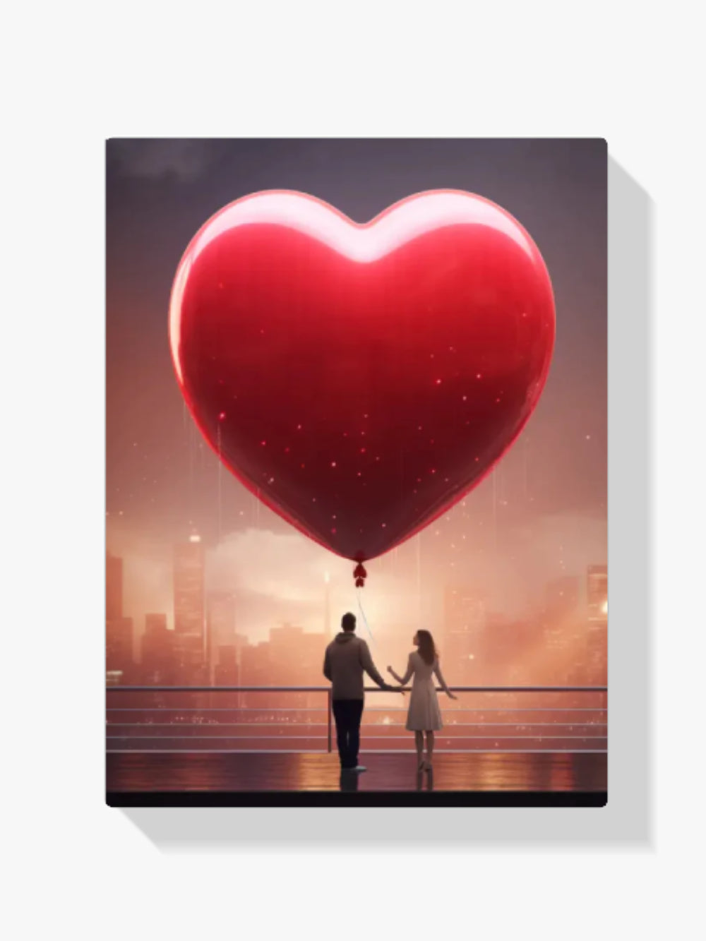 Ballon des Herzens - Malen nach Zahlen