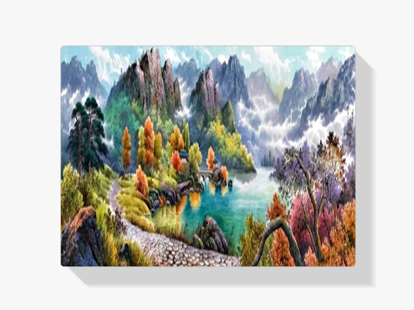 Berge Ausblick | Großformat - Malen nach Zahlen