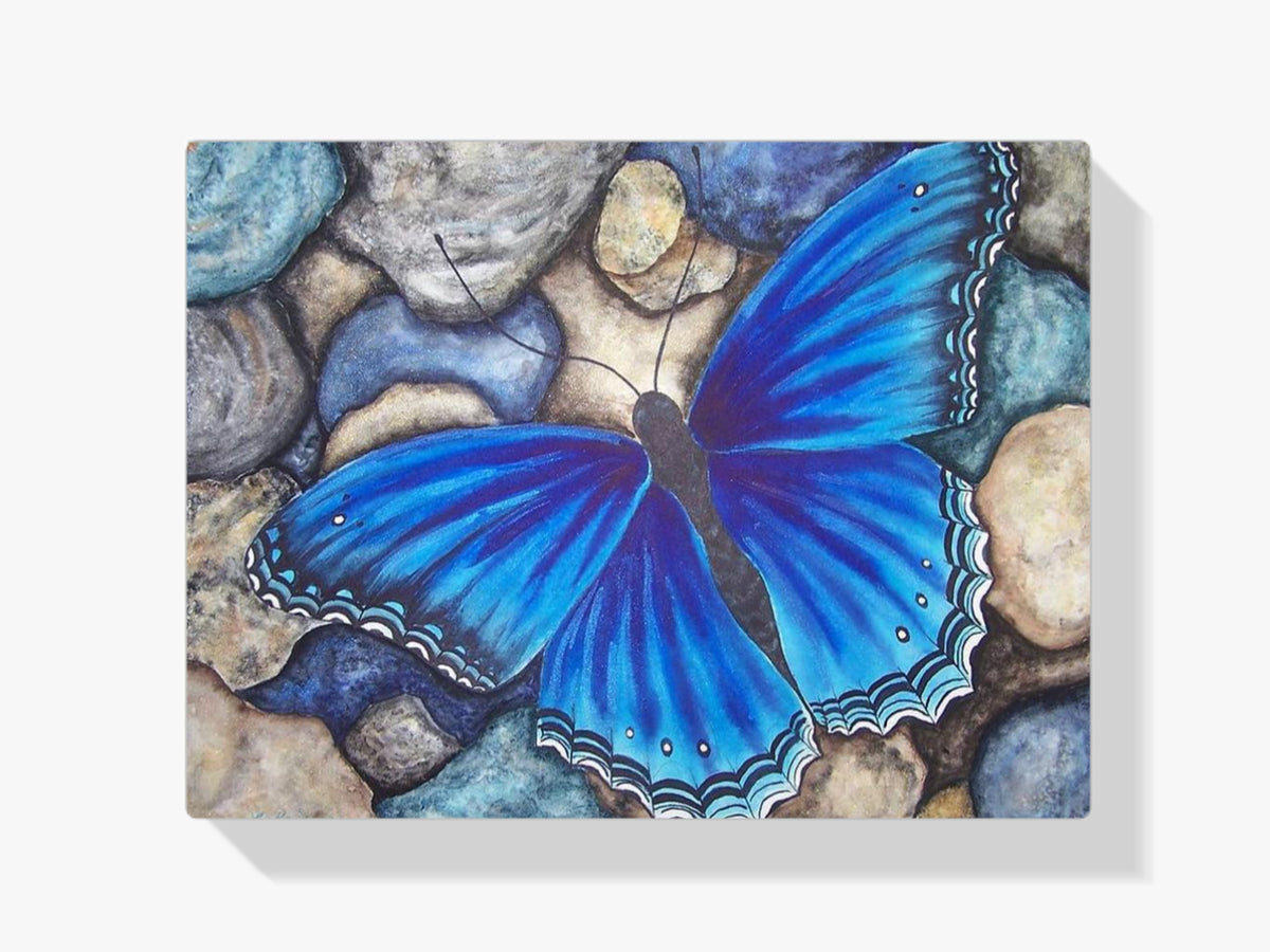 Blauer Schmetterling - Malen nach Zahlen