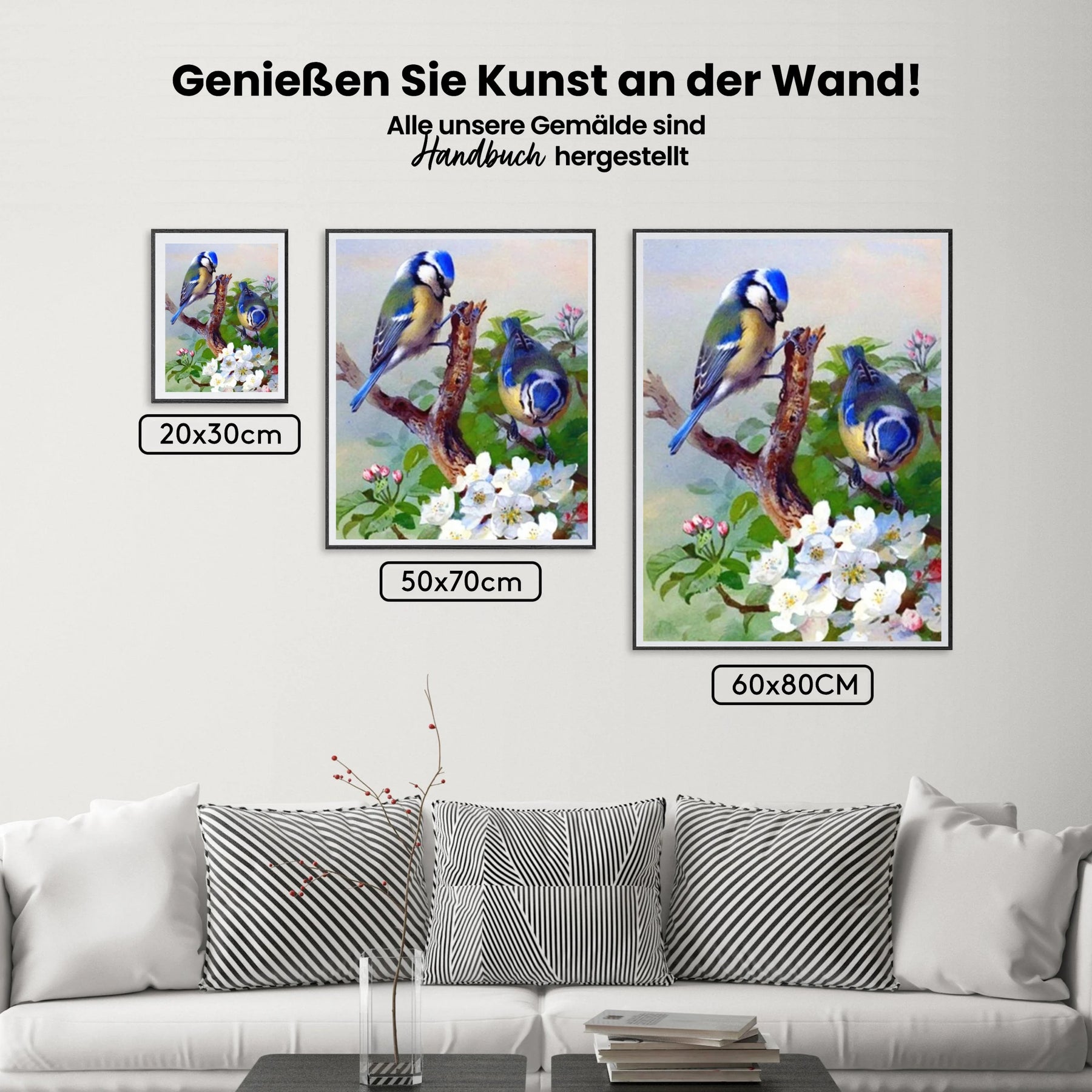 Blauer Sperling - Malen nach Zahlen