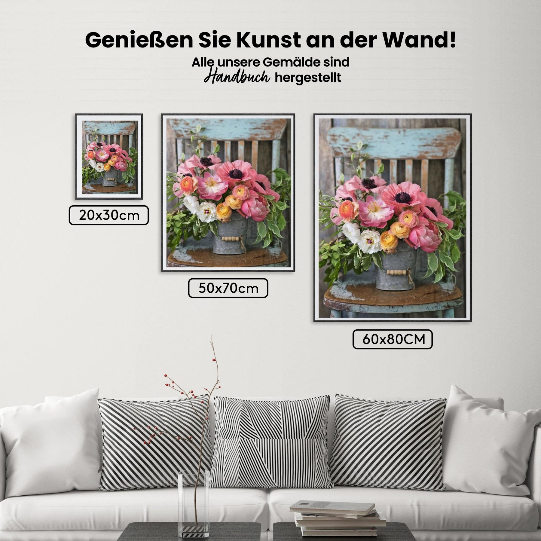 Blumen Auf Dem Stuhl - Malen nach Zahlen