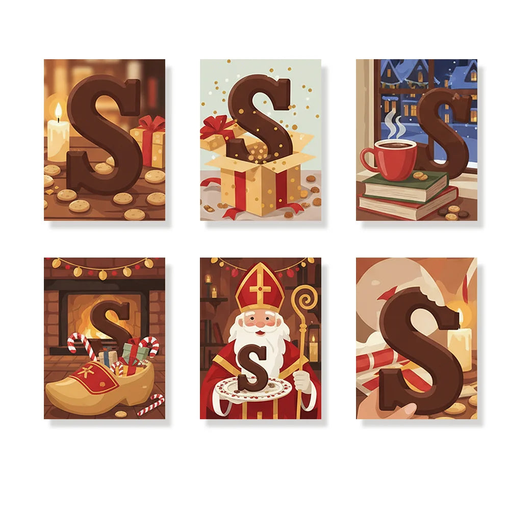 Dipingere con i numeri - 6 Mini Dipinti | Piccolo Boschetto