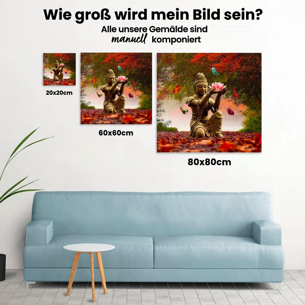 Buddha mit Lotusblume - Malen nach Zahlen
