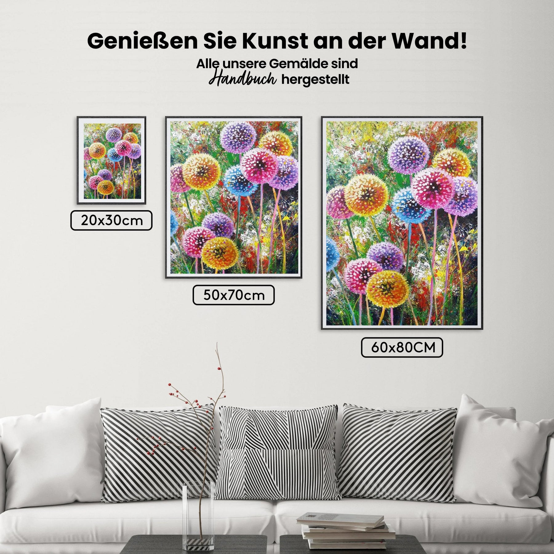 Bunte Löwenzähne - Malen nach Zahlen