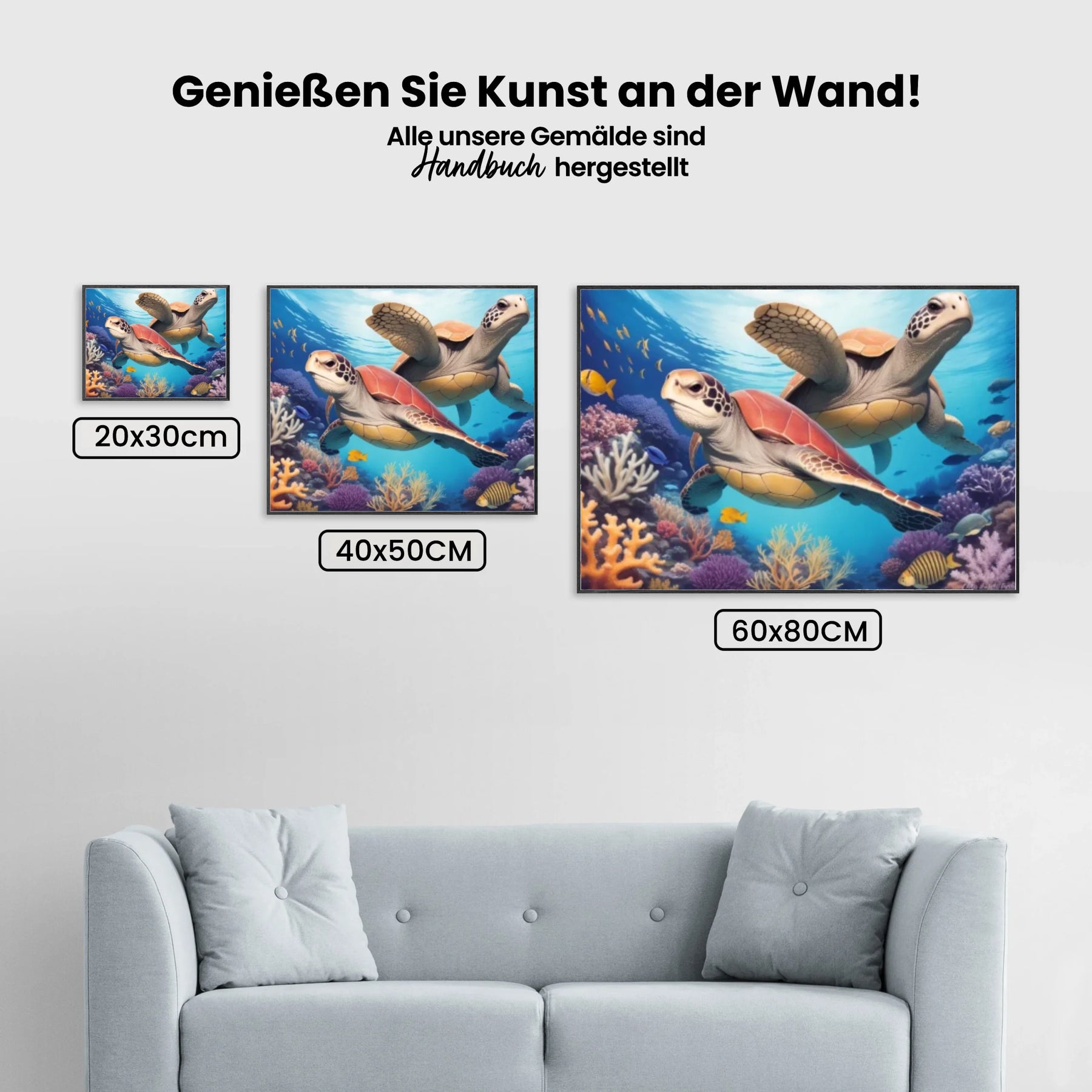 Bunte Schildkröten - Malen nach Zahlen