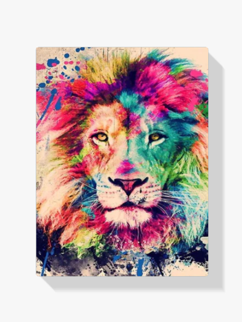 Bunter Löwe - Malen nach Zahlen