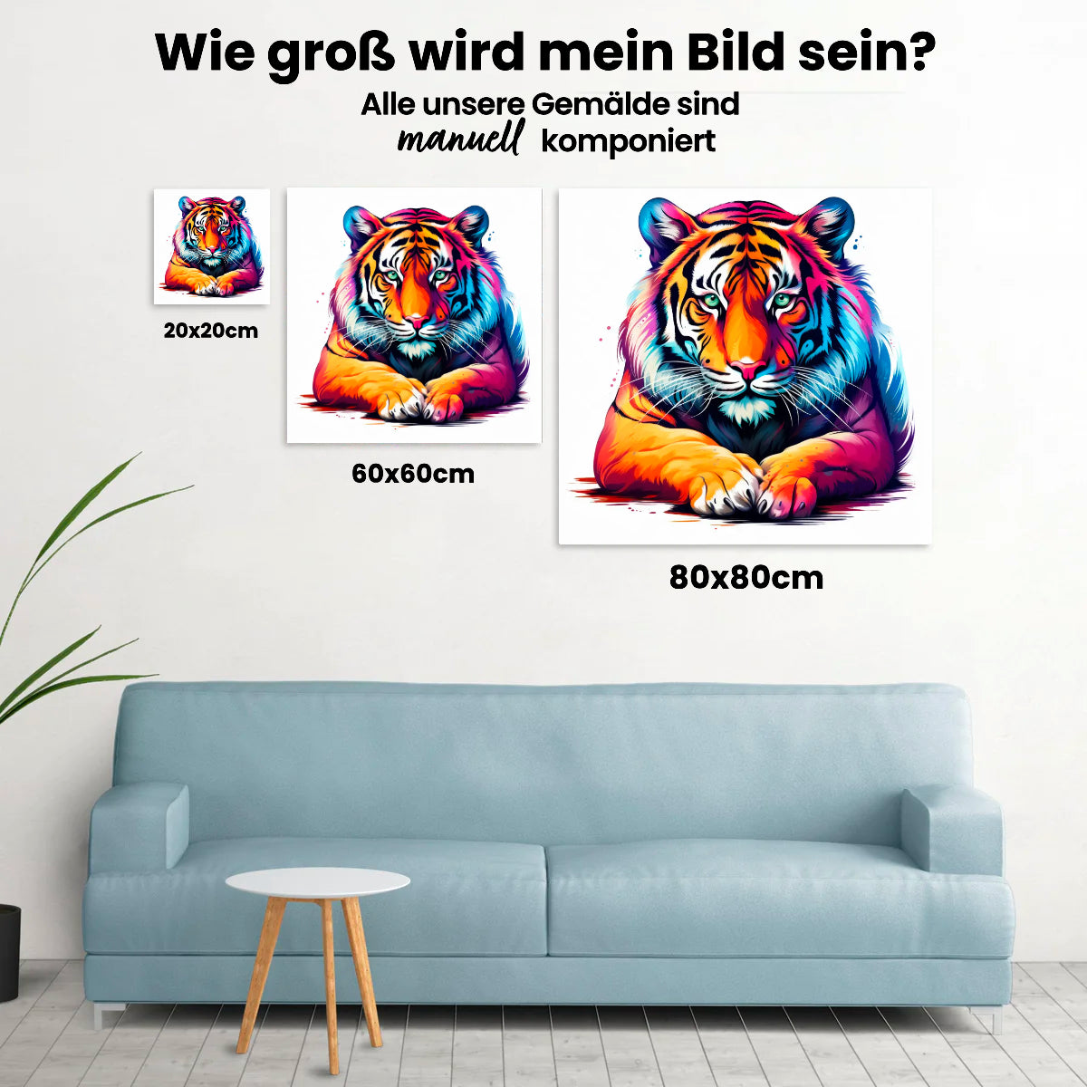 Bunter Tiger - Malen nach Zahlen