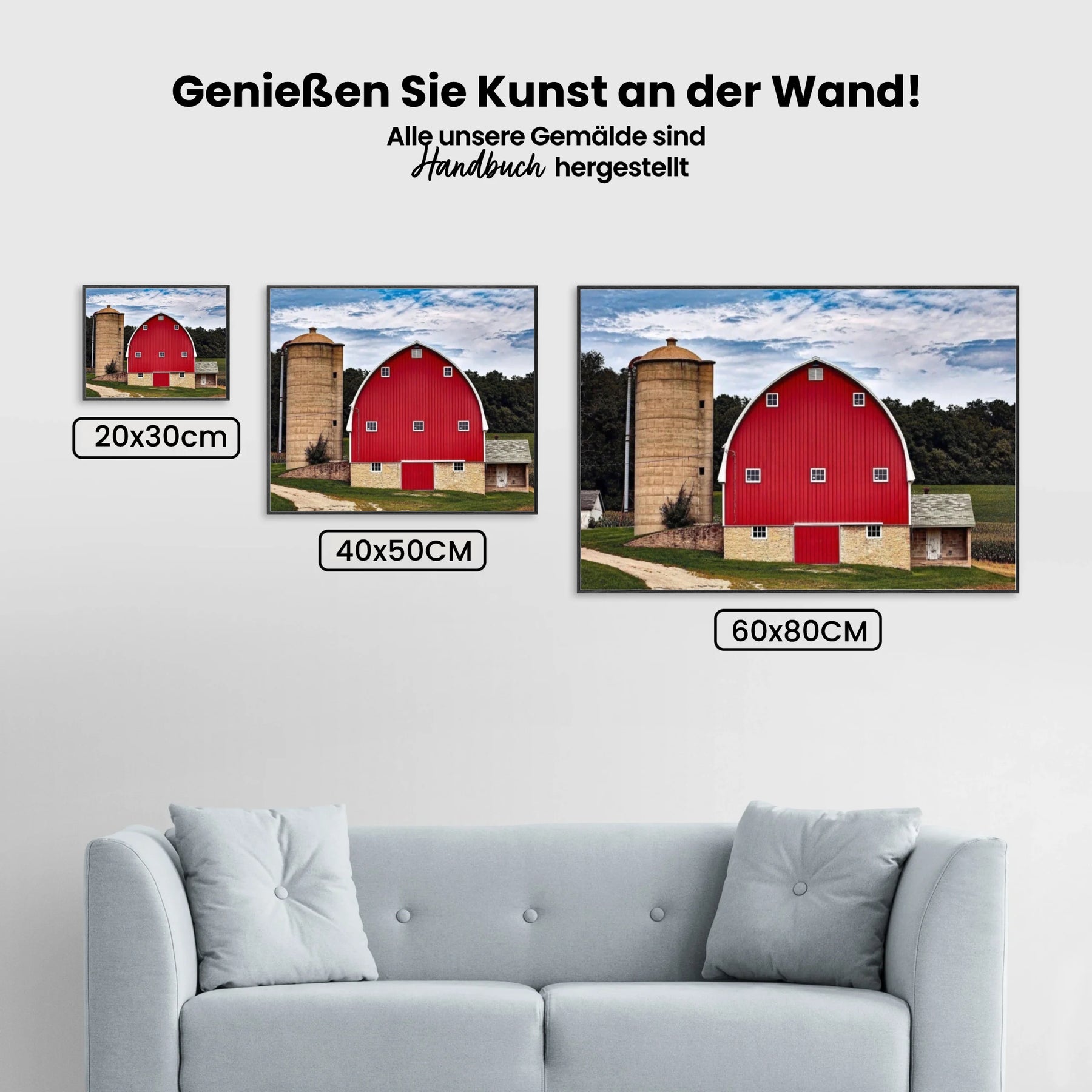 Das Haus des Großen Roten Bauern - Malen nach Zahlen