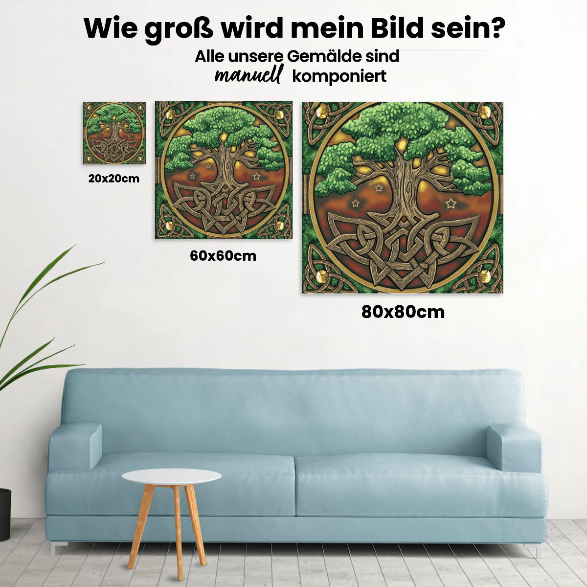 Der Baum des Lebens | Aurora Borealis - Malen nach Zahlen