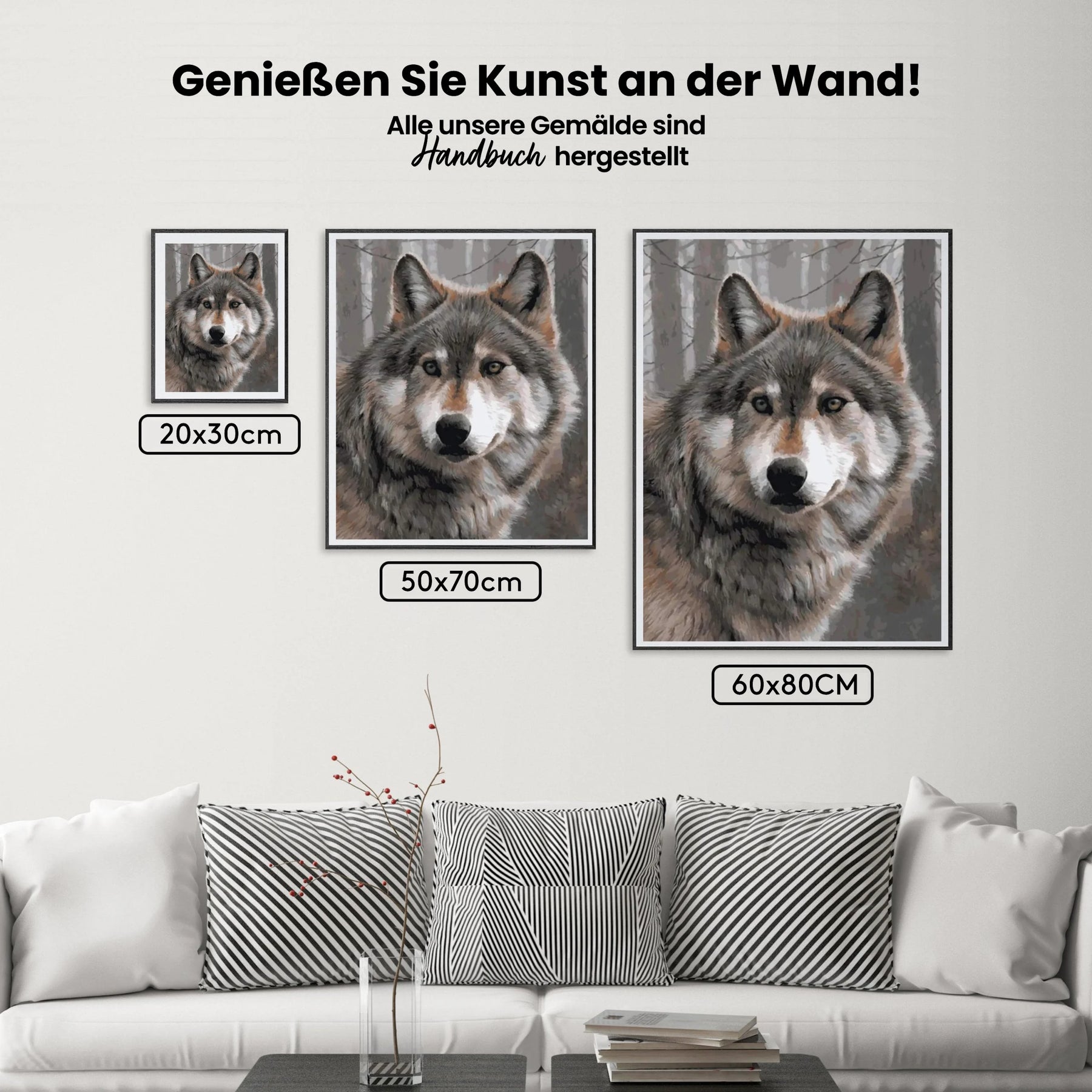 Der Graue Wolf - Malen nach Zahlen