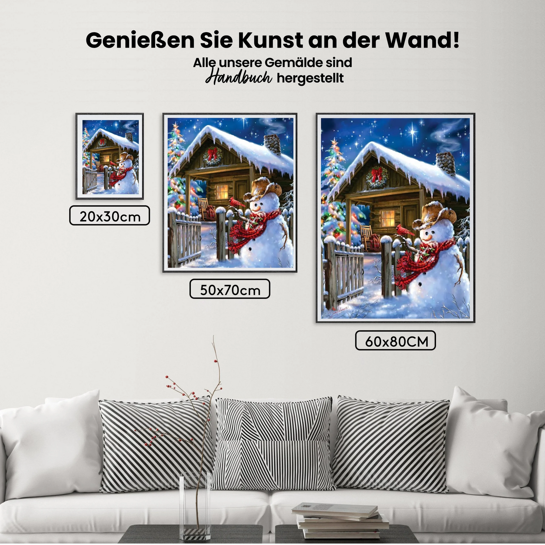 Dezember Häuschen - Malen nach Zahlen