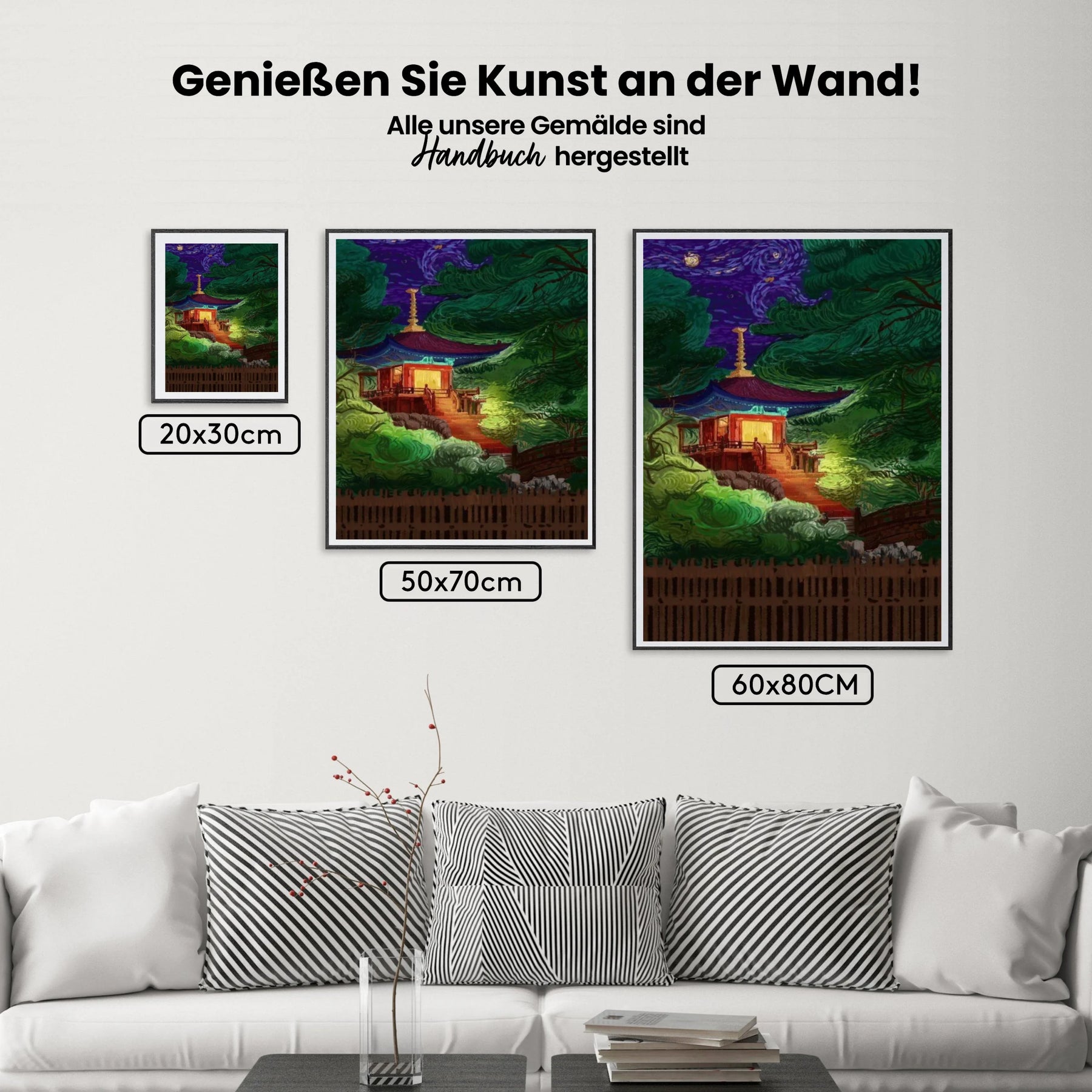 Die Treppe zum Tempel | Exklusives Design - Malen nach Zahlen