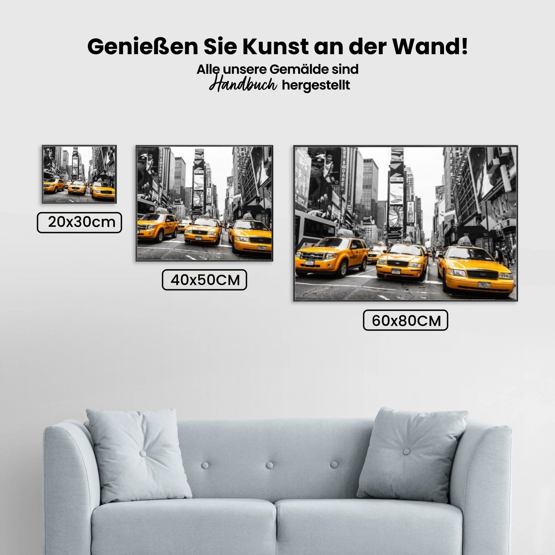 Die gelben Taxis von NY - Malen nach Zahlen