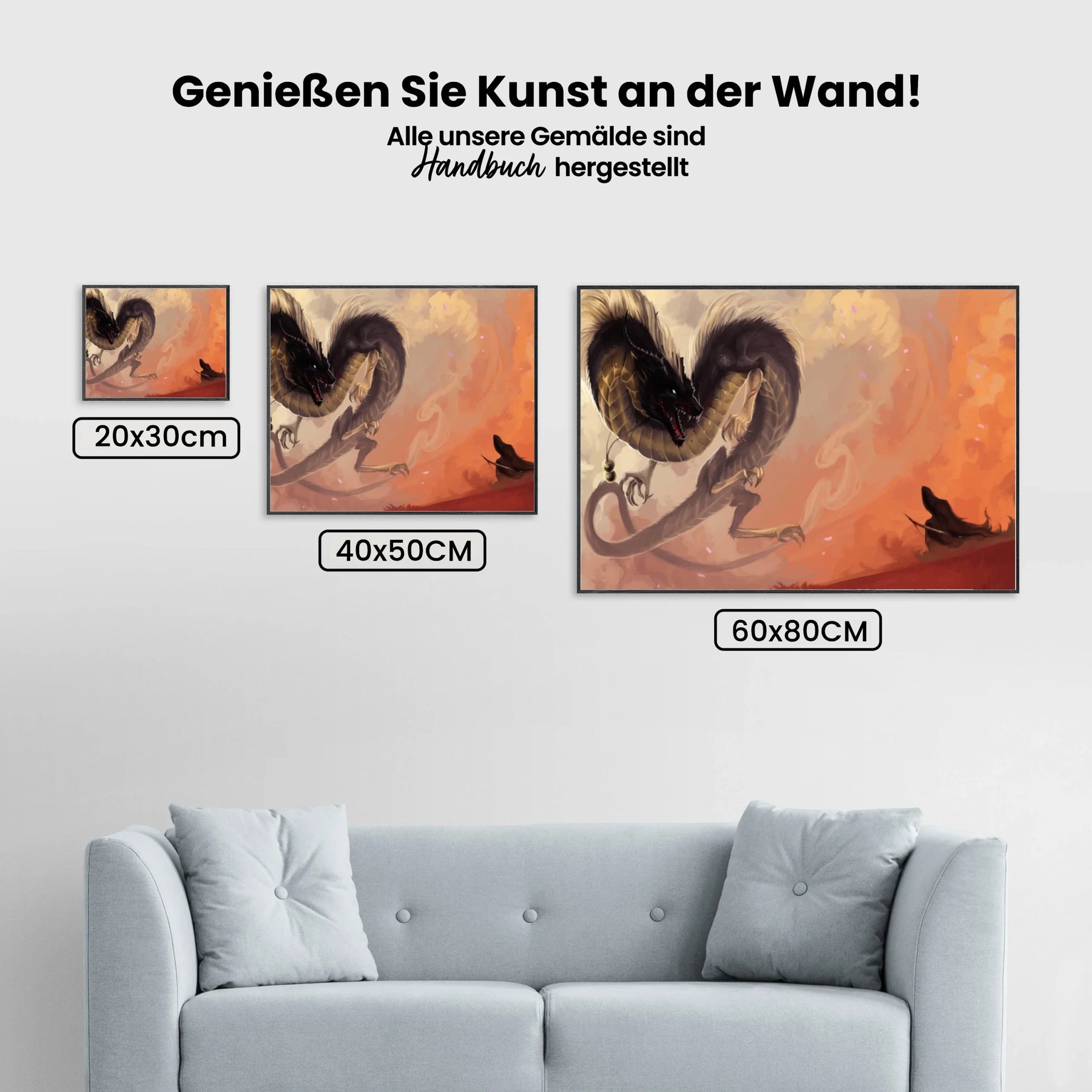 Drache in der Fantasie - Malen nach Zahlen