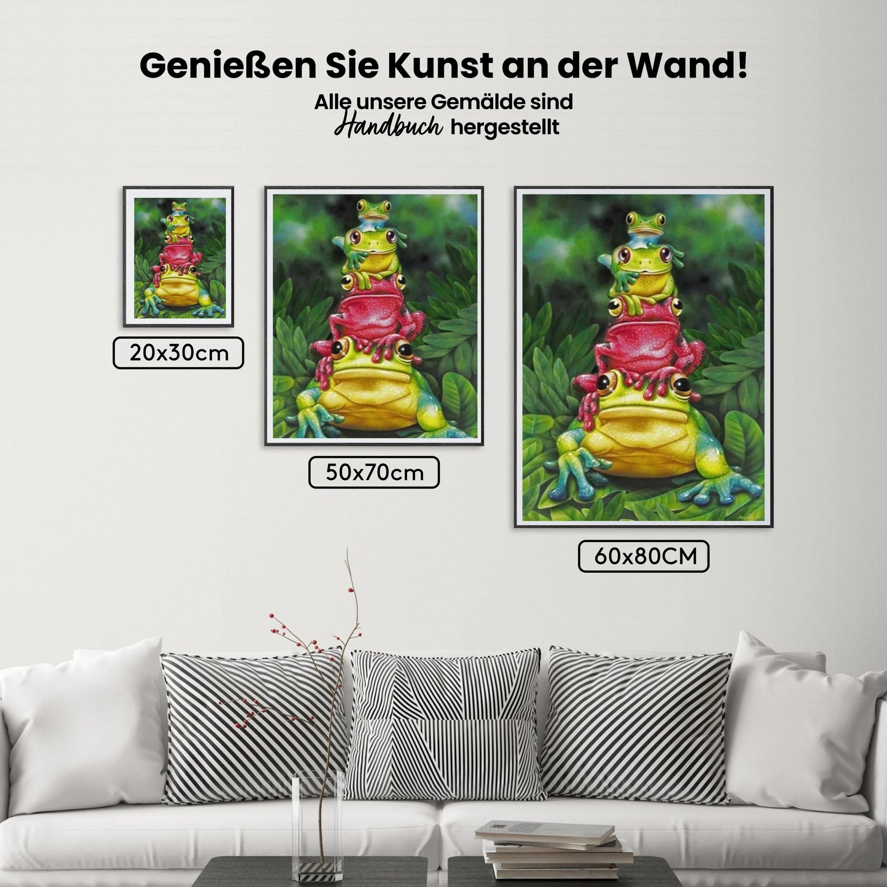 Ein Haufen Frösche - Malen nach Zahlen