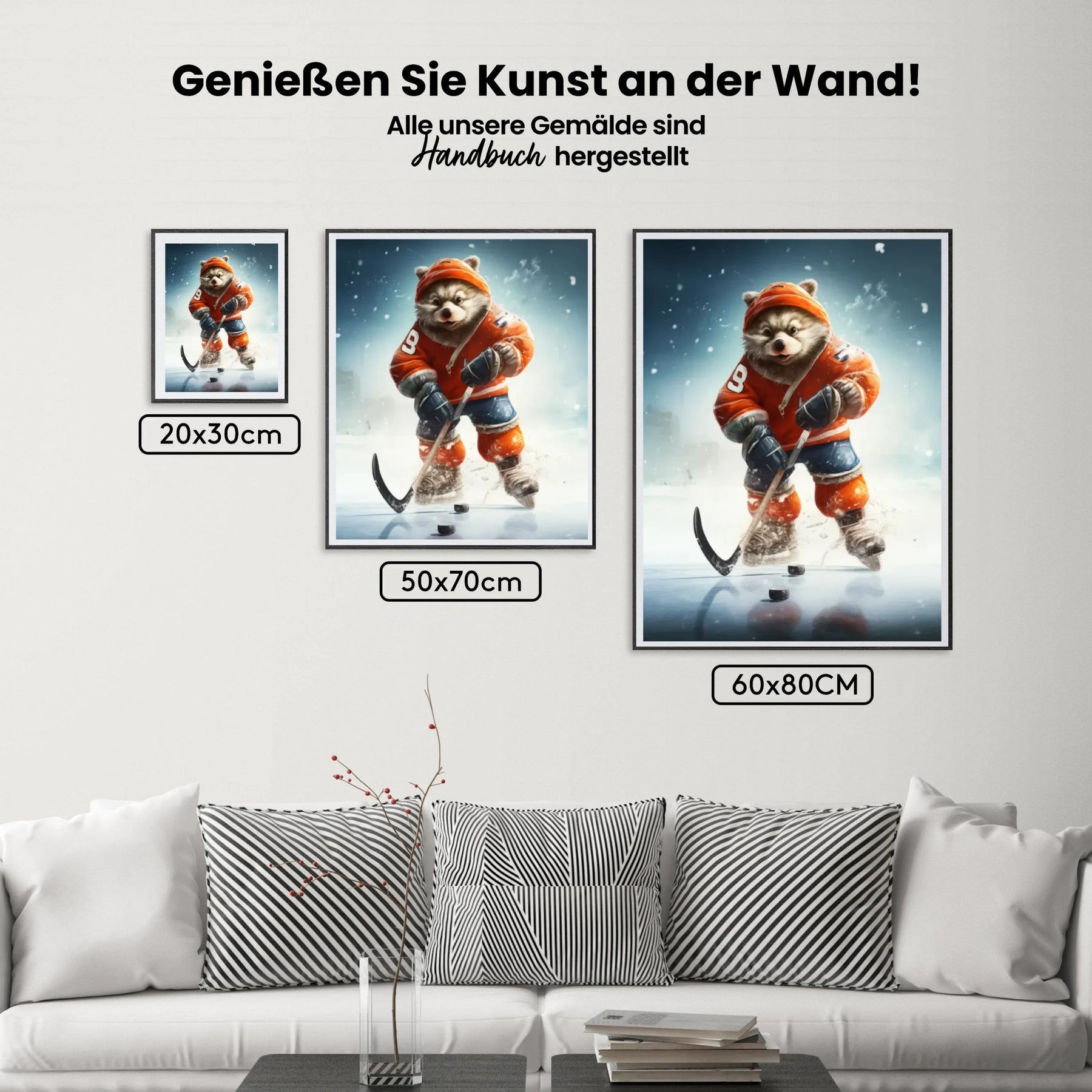 Eishockeyspieler - Tiere - Malen nach Zahlen