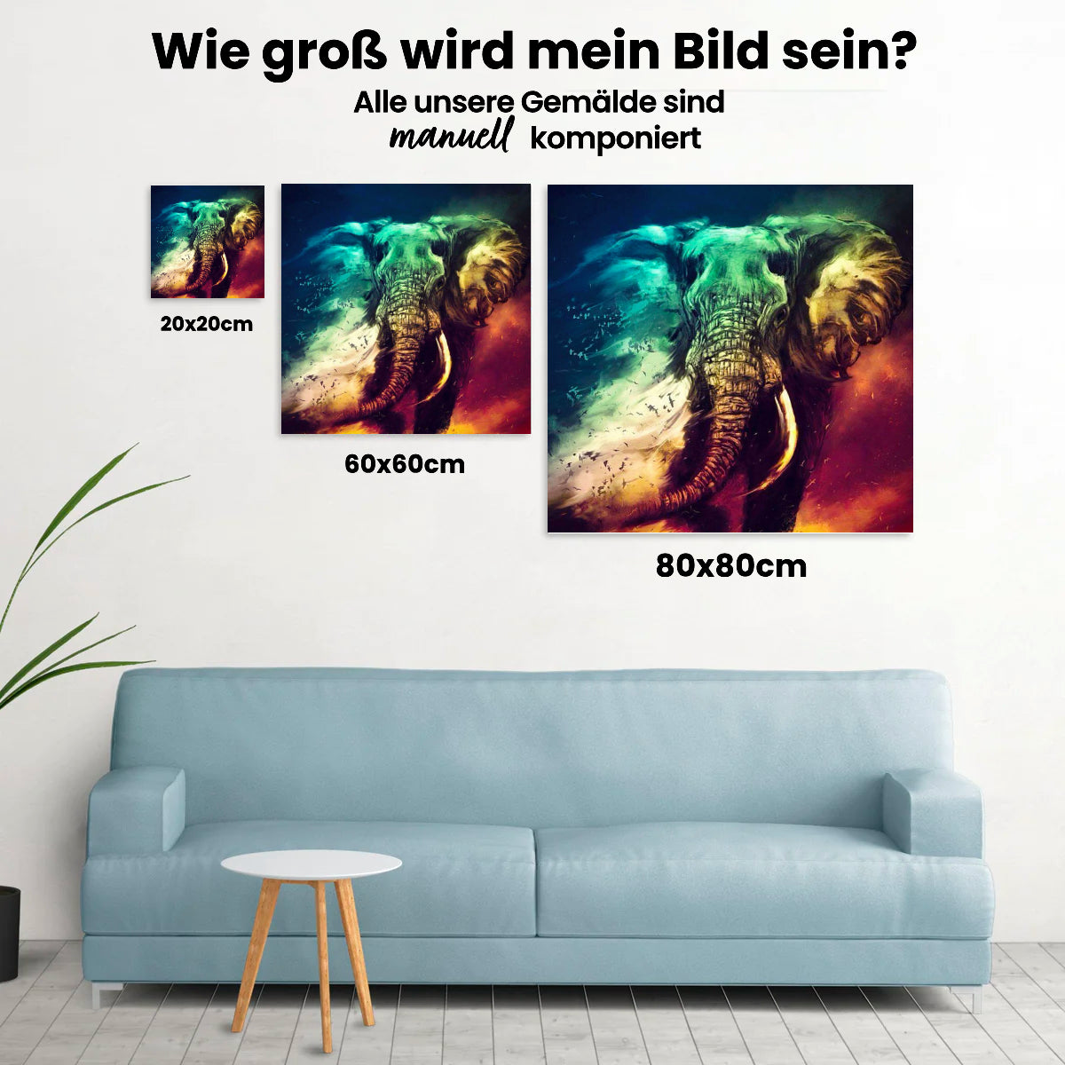 Elefant - Malen nach Zahlen