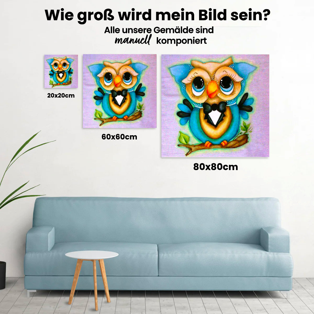 Eule - Malen nach Zahlen