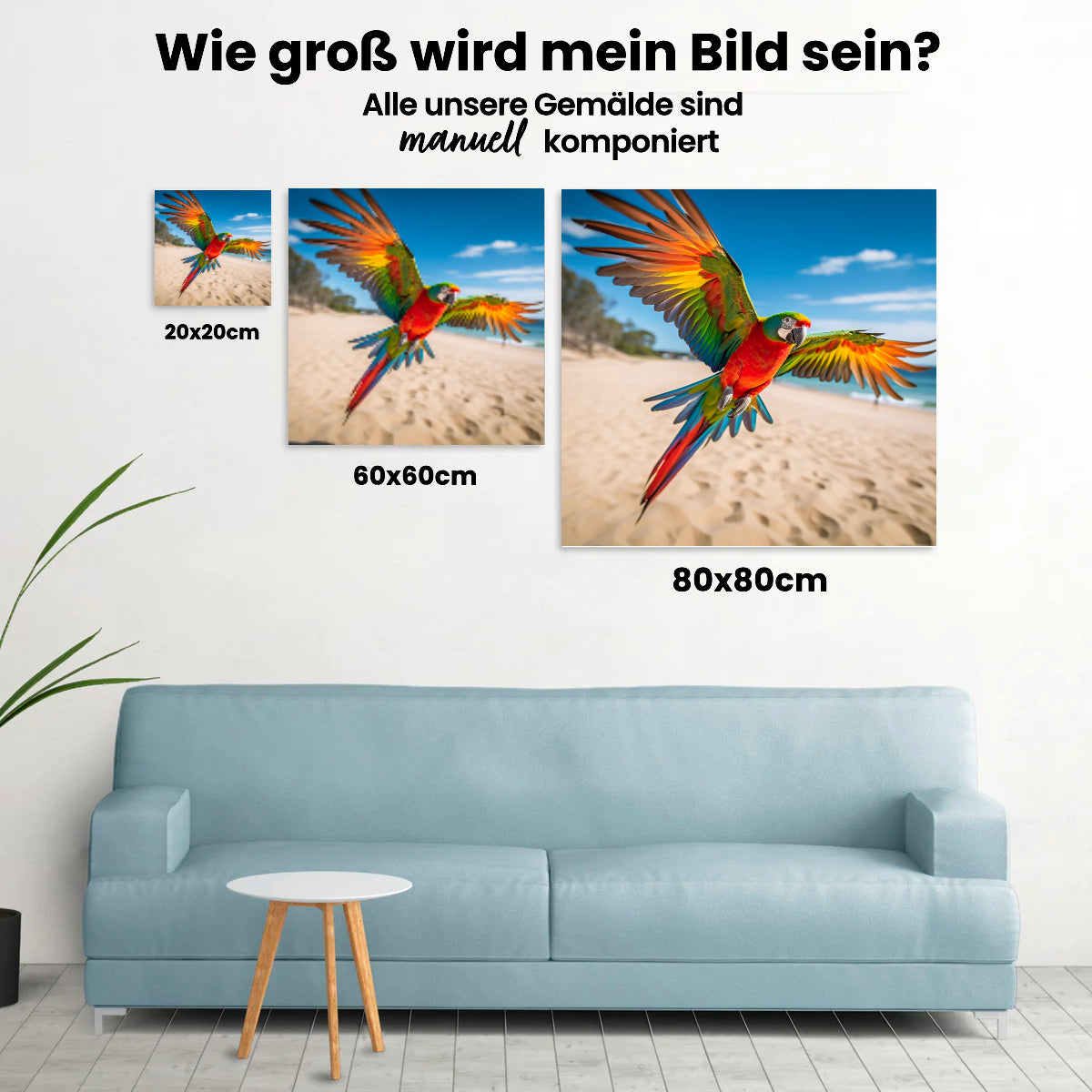 Farbenfroher Papagei - Malen nach Zahlen