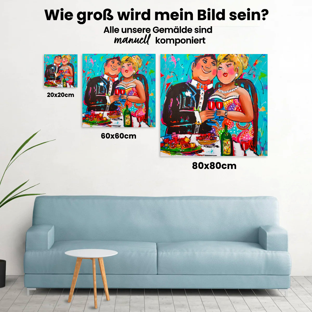 Fröhliche Malerei - Dicke Damen Paar - Malen nach Zahlen