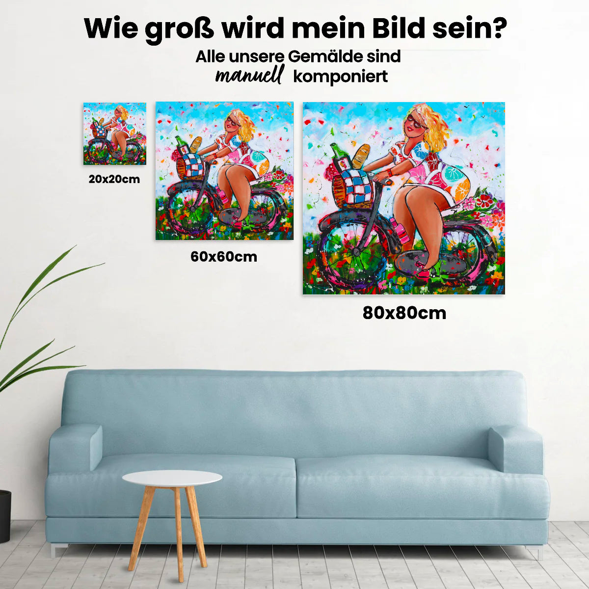 Fröhliche Malerei - Dicke Damen mit Einkäufen - Malen nach Zahlen