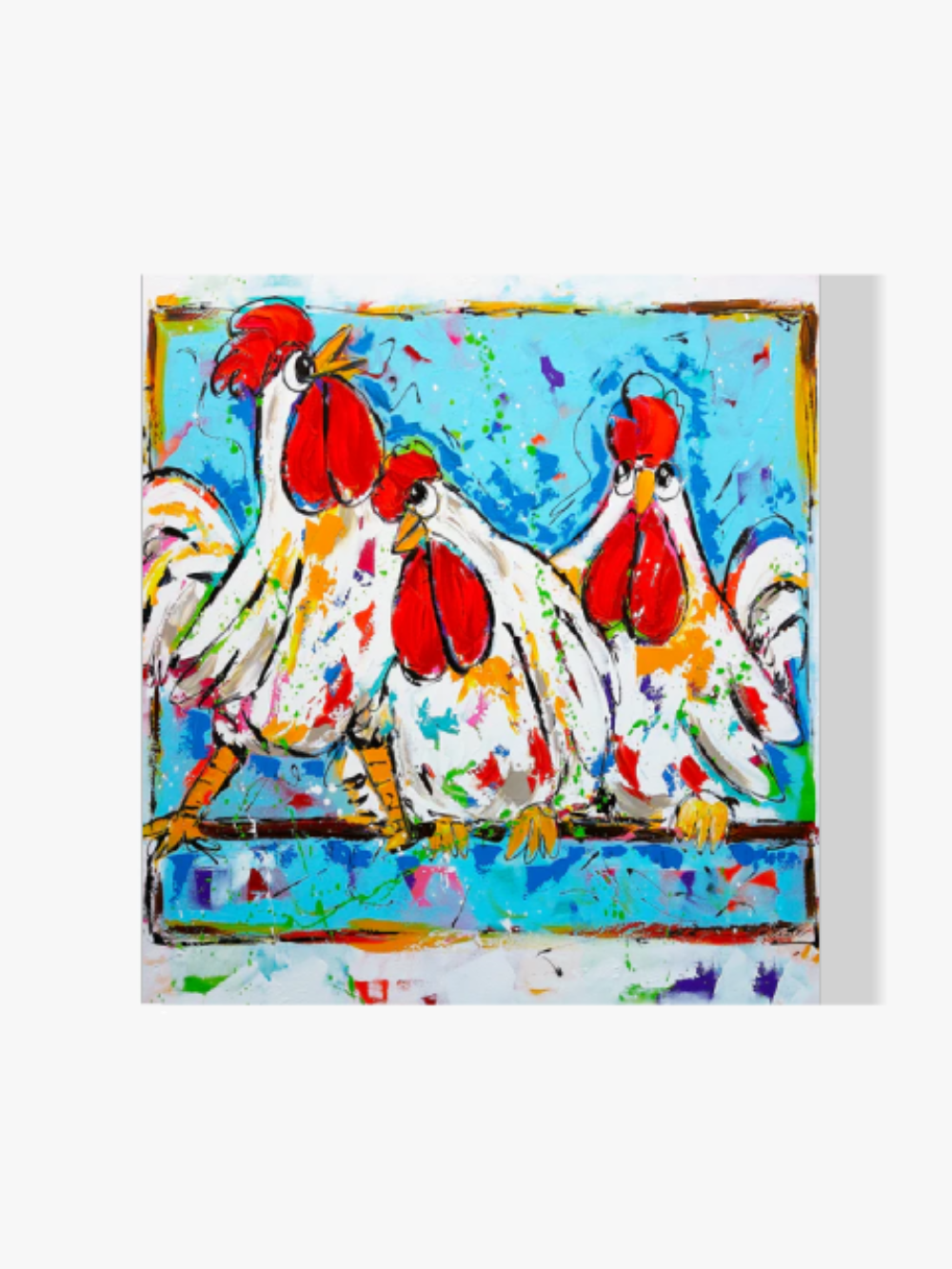 Fröhliche Malerei - Drei Hühner - Malen nach Zahlen