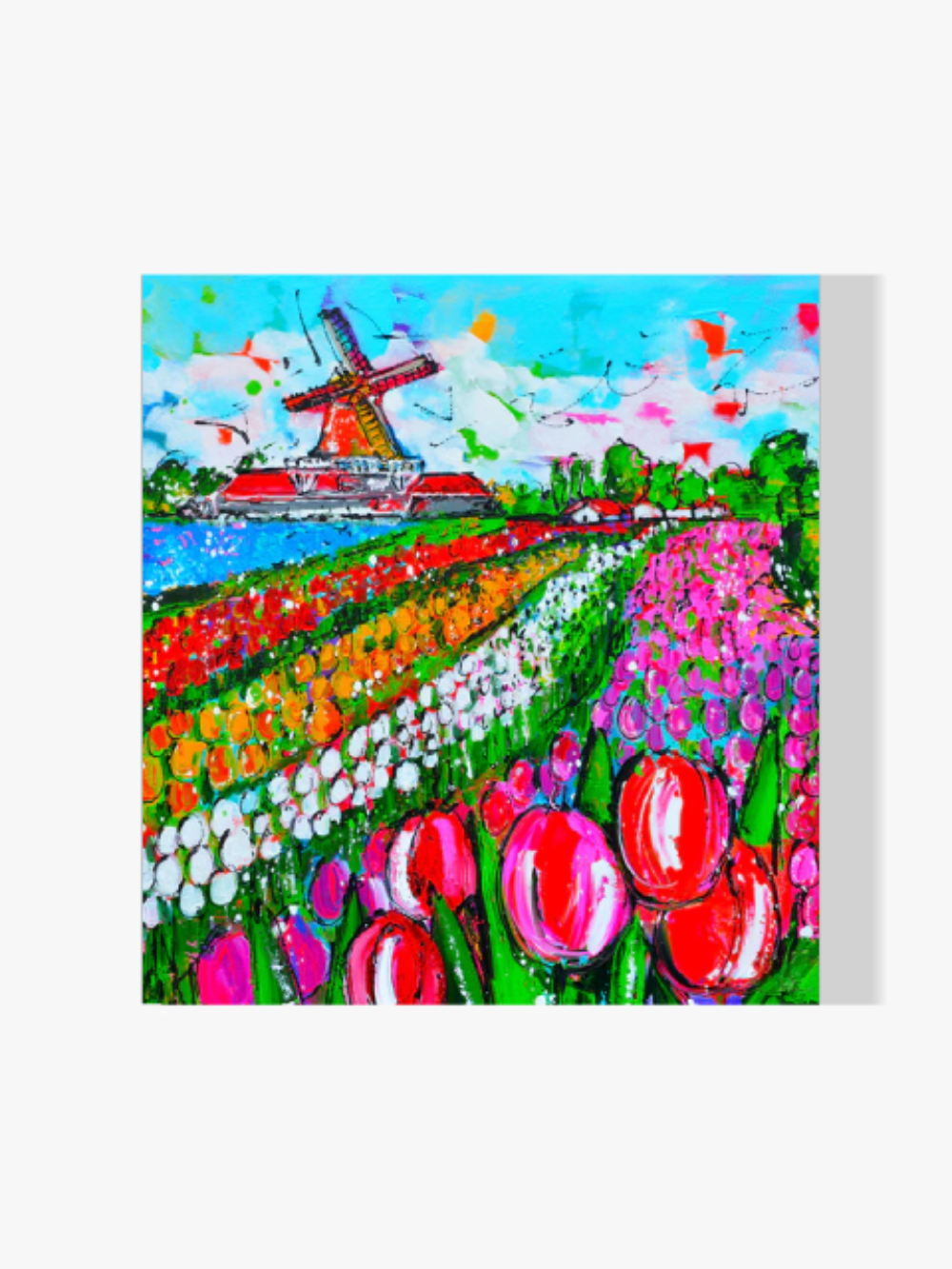 Fröhliche Malerei - Tulpenfeld - Malen nach Zahlen