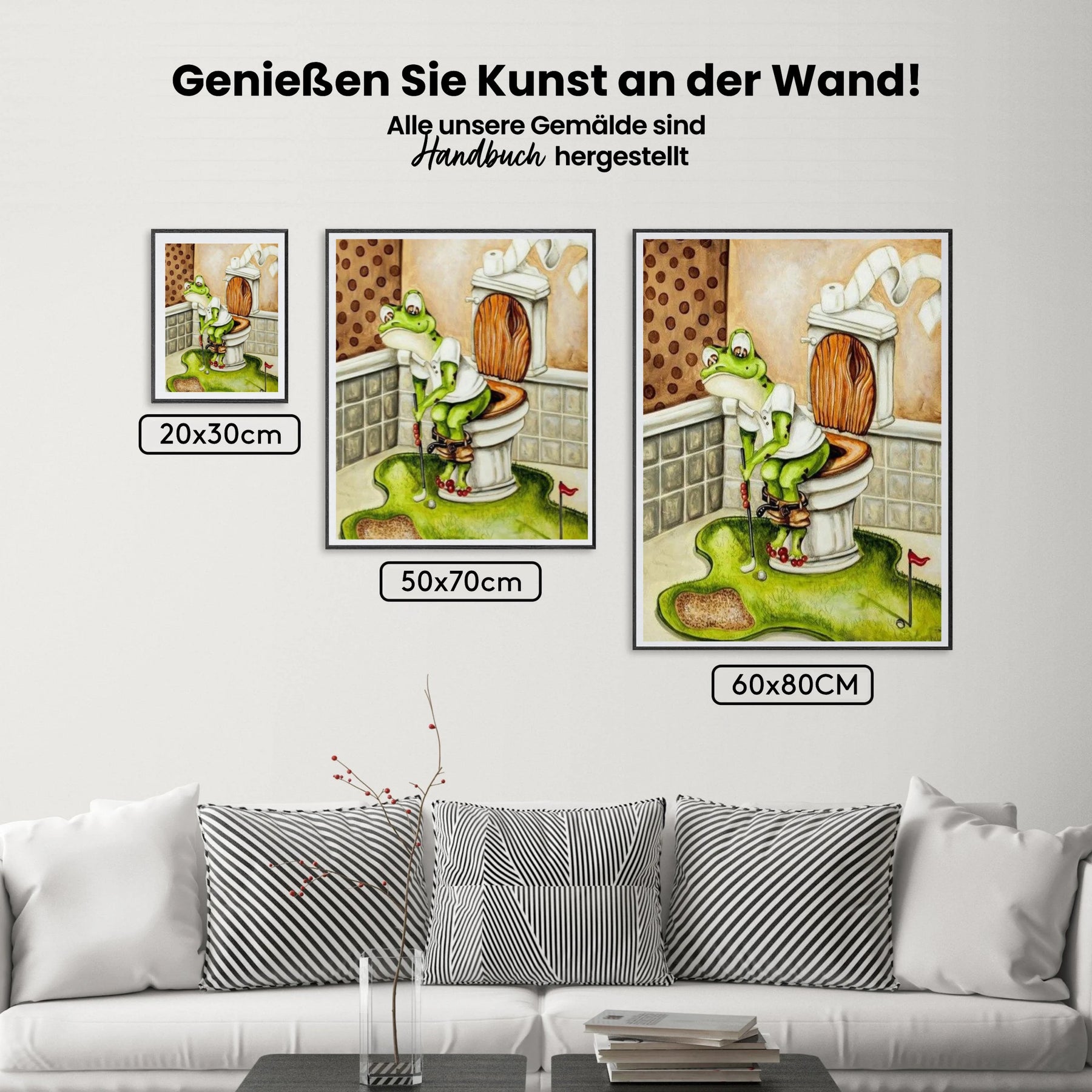 Frosch Auf Der Toilette - Malen nach Zahlen