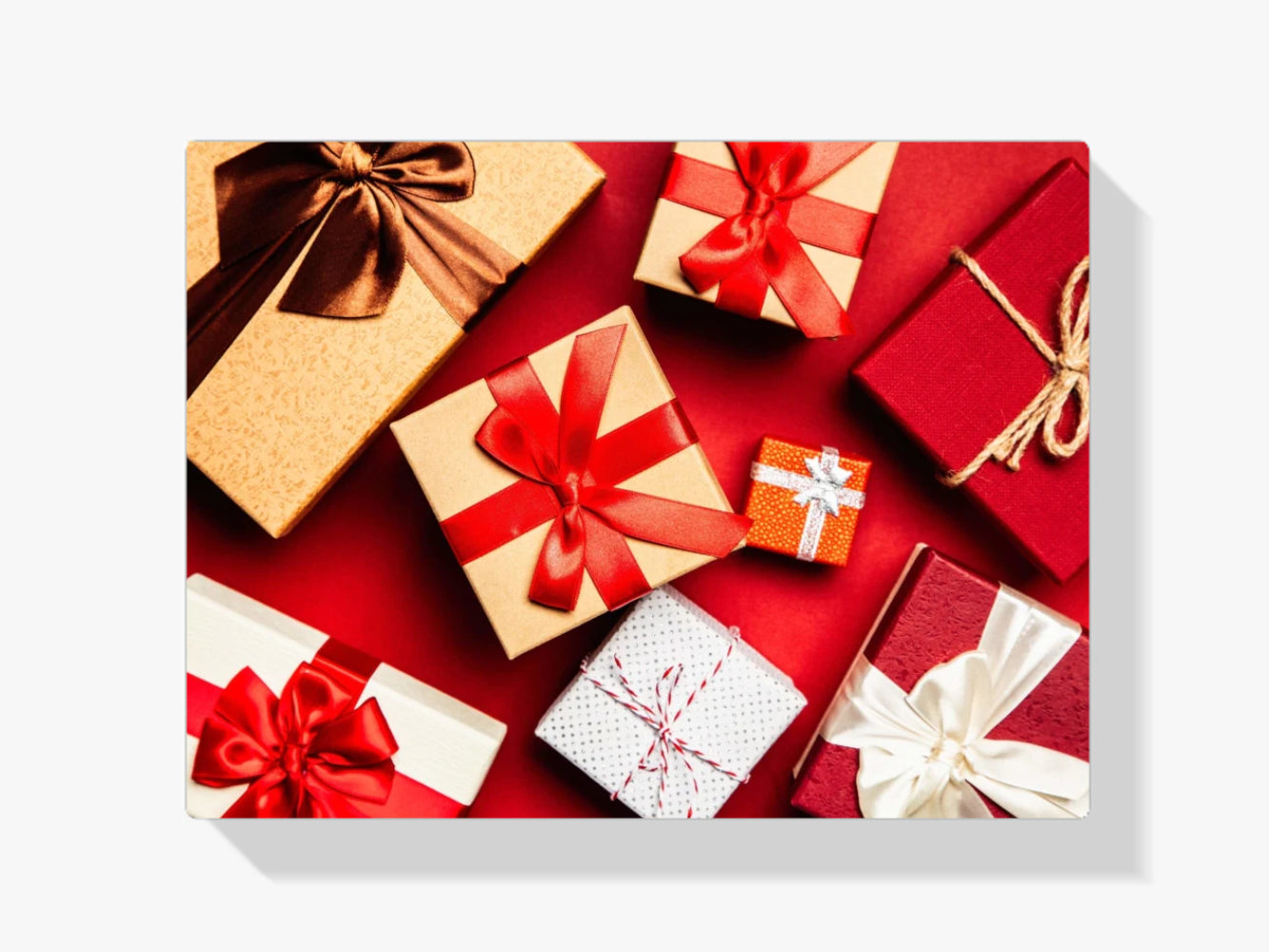 Geschenke Rot - Malen nach Zahlen