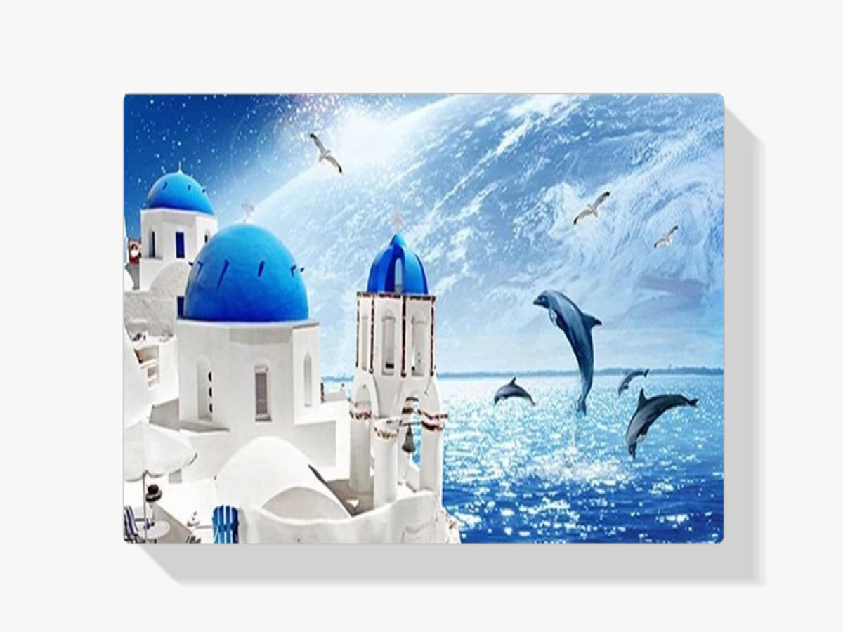 Griechenland Delfine | Großformat - Malen nach Zahlen