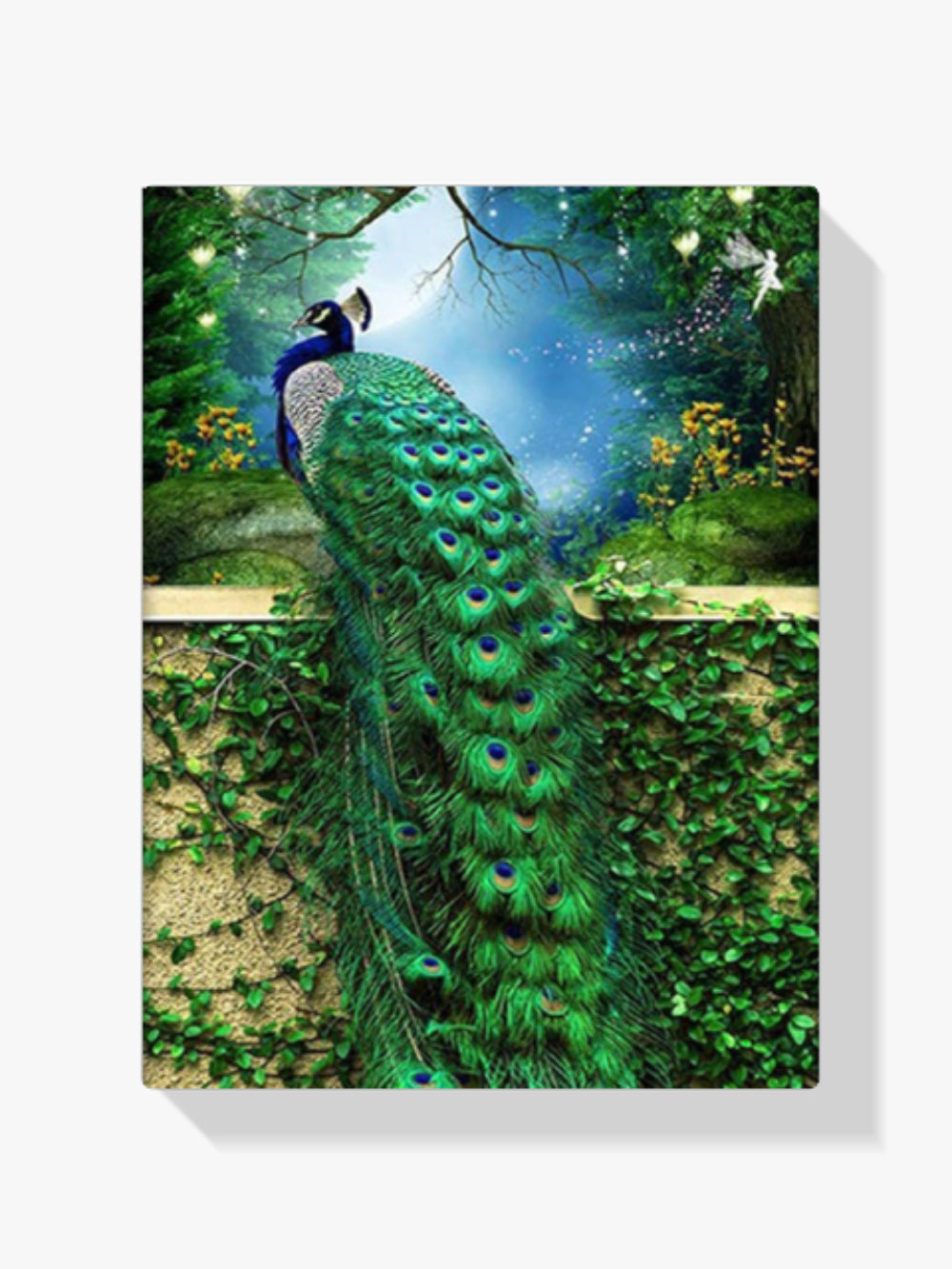 Grüner Pfau XL - Malen nach Zahlen