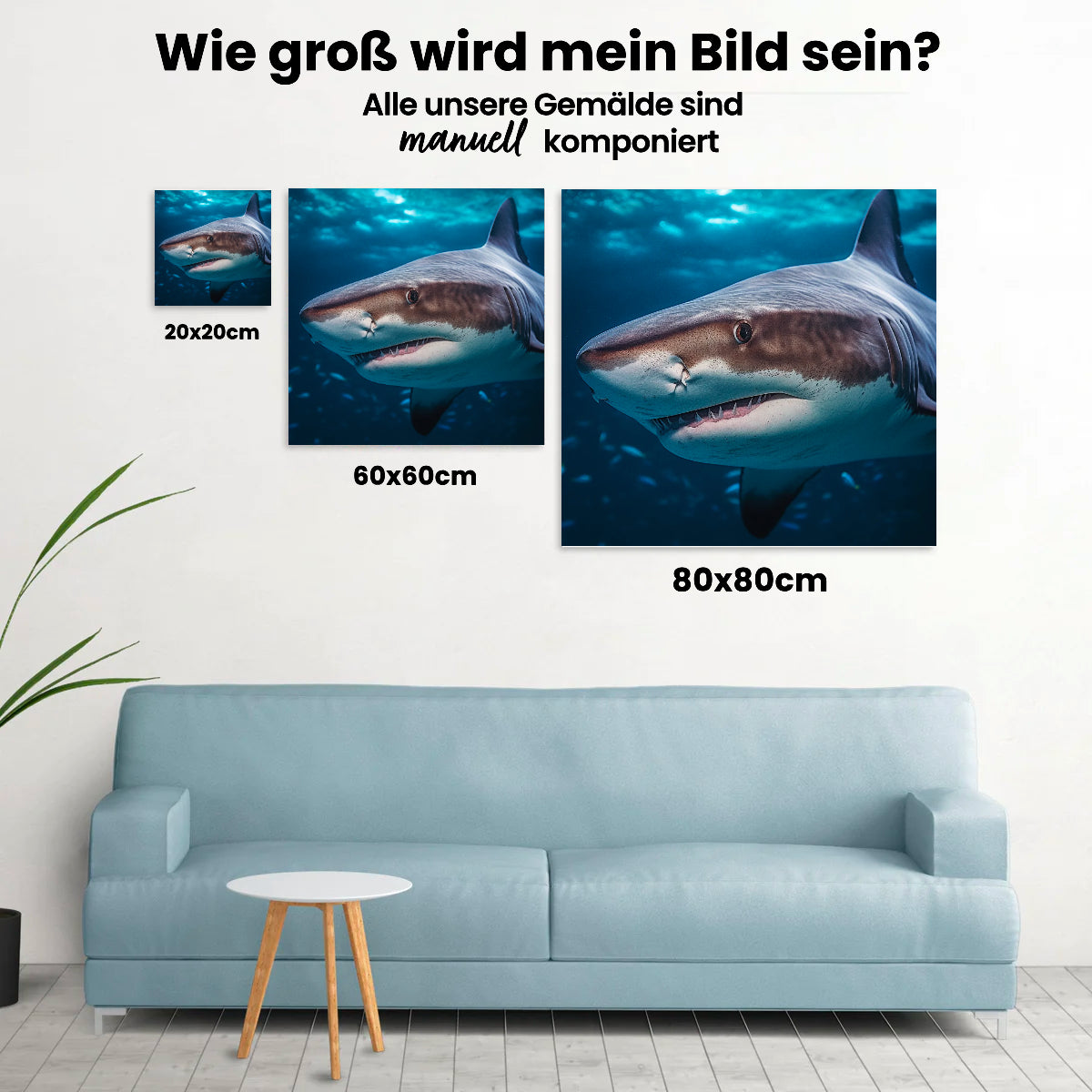 Haifisch - Malen nach Zahlen