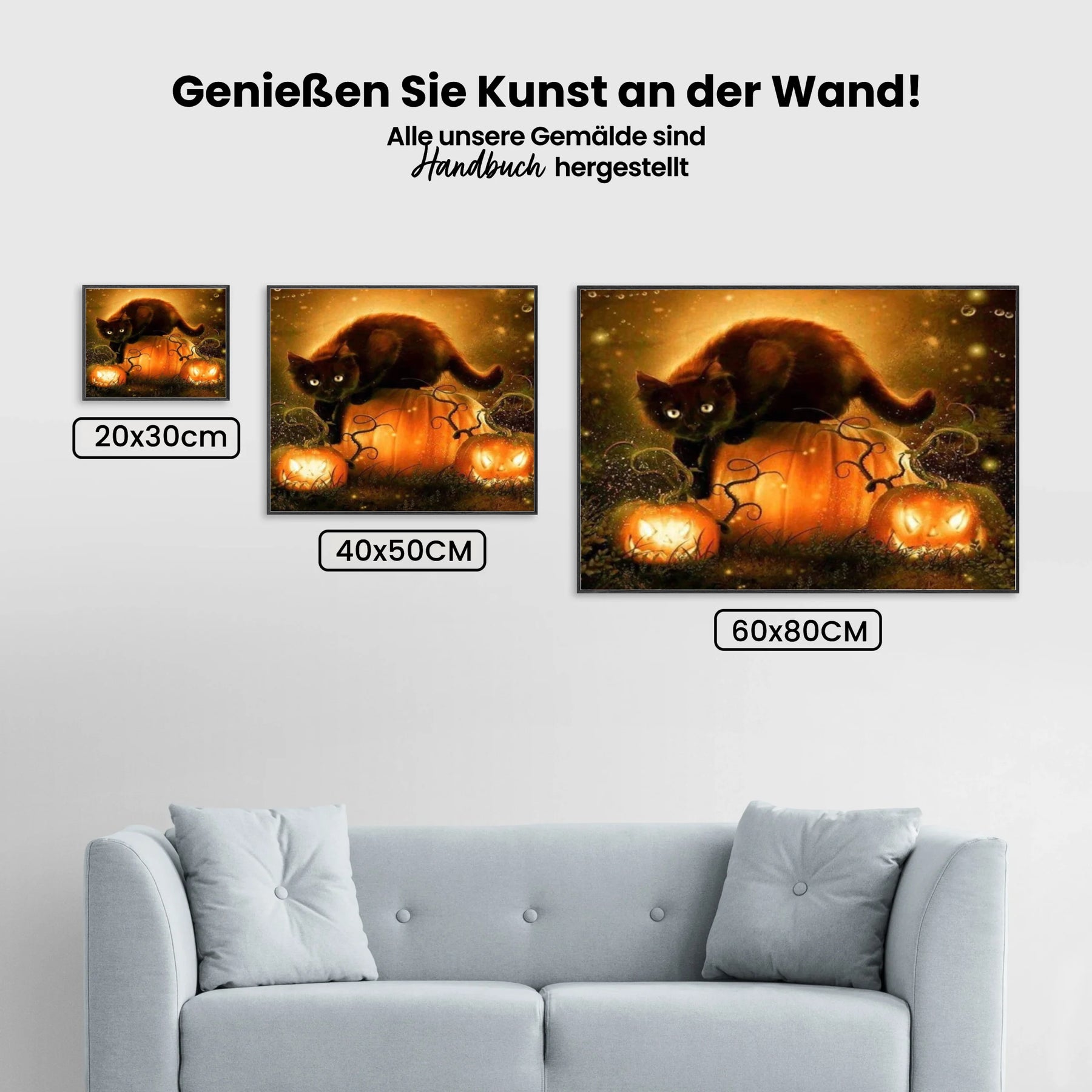 Halloween Katze - Malen nach Zahlen