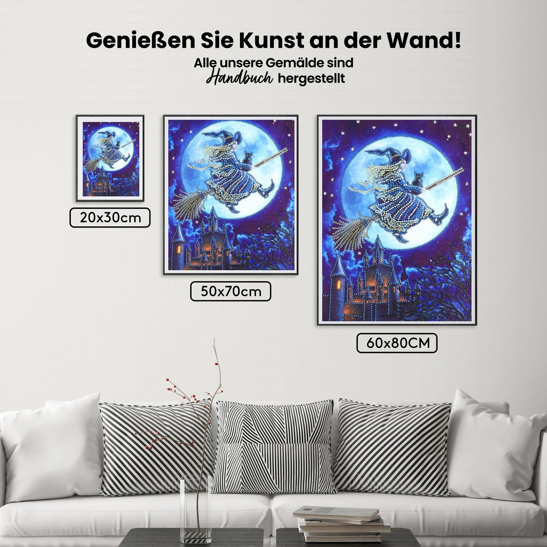 Hexe im Mondlicht Speziell - Malen nach Zahlen