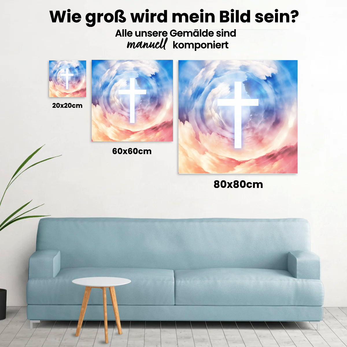 Himmlisches Kreuz - Malen nach Zahlen