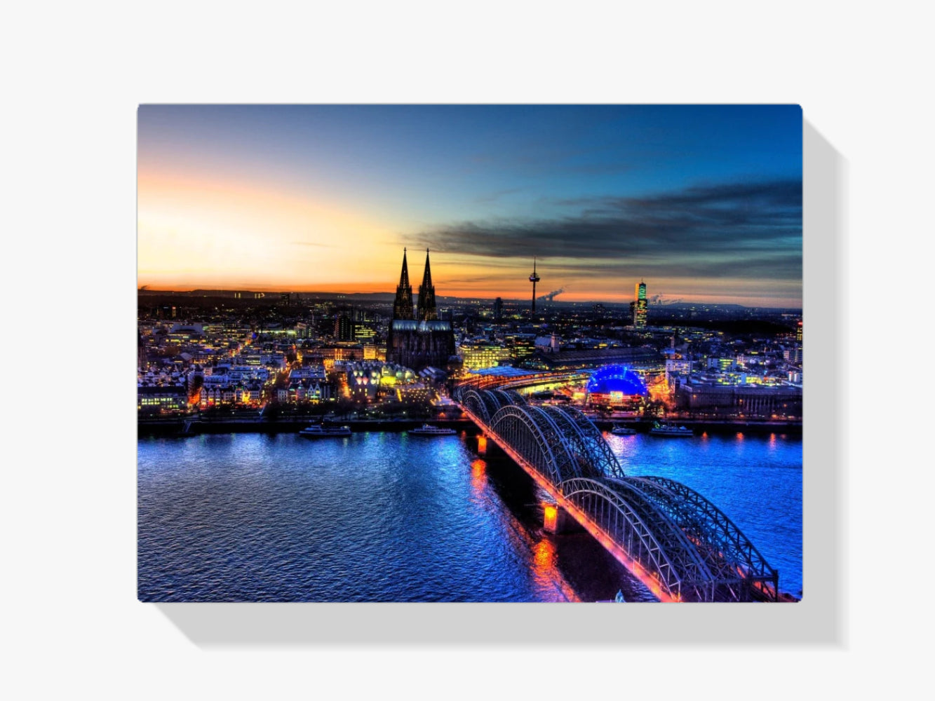 Hohenzollernbrücke mit Köln Skyline - Malen nach Zahlen