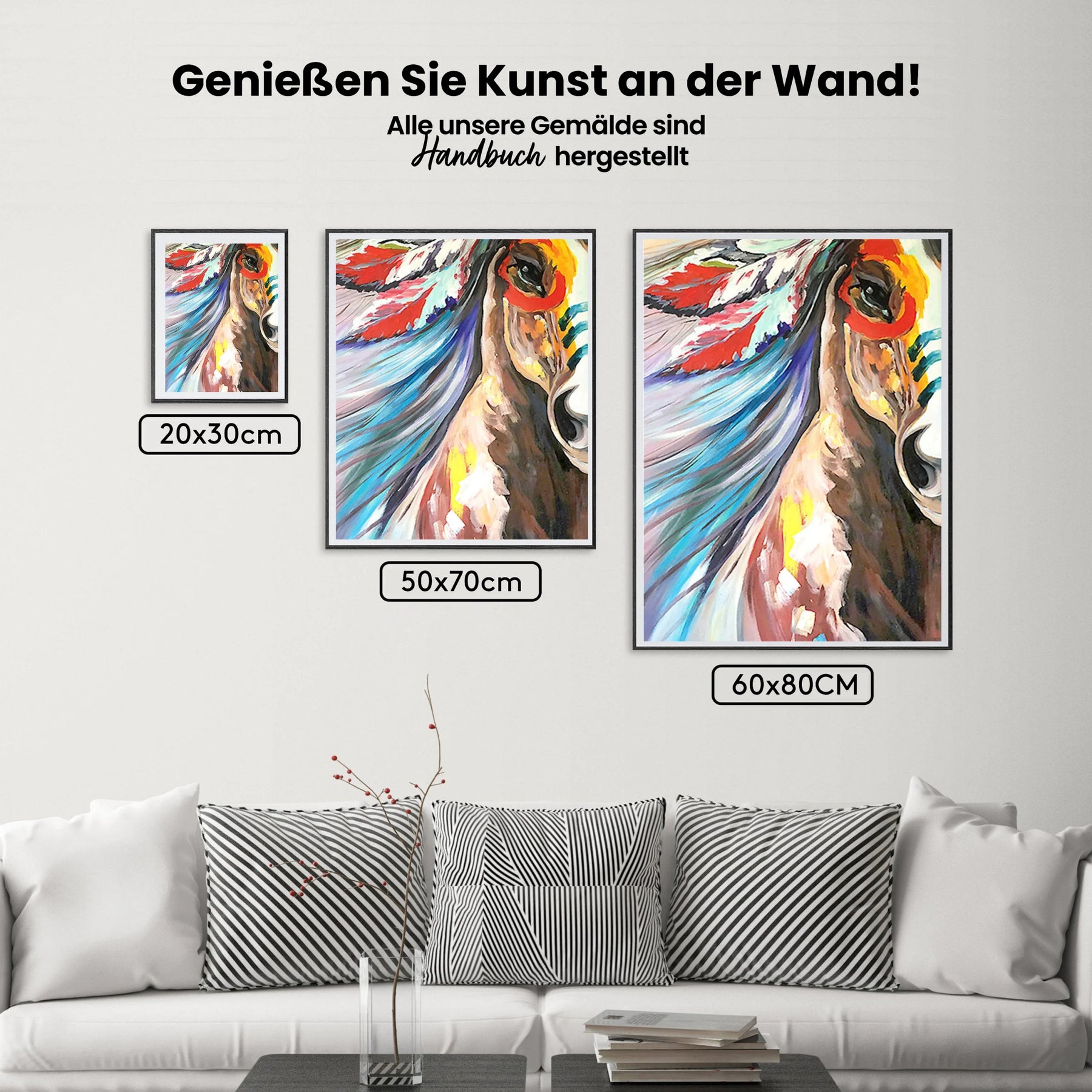 Indianer Pferd - Malen nach Zahlen