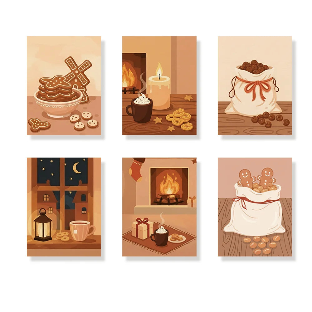 Dipingere con i numeri - 6 Mini Dipinti | Piccolo Boschetto