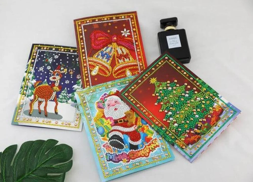 Karten - Feiertagen (4 Stück) - Malen nach Zahlen