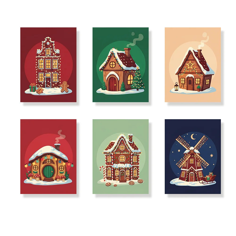 Dipingere con i numeri - 6 Mini Dipinti | Piccolo Boschetto