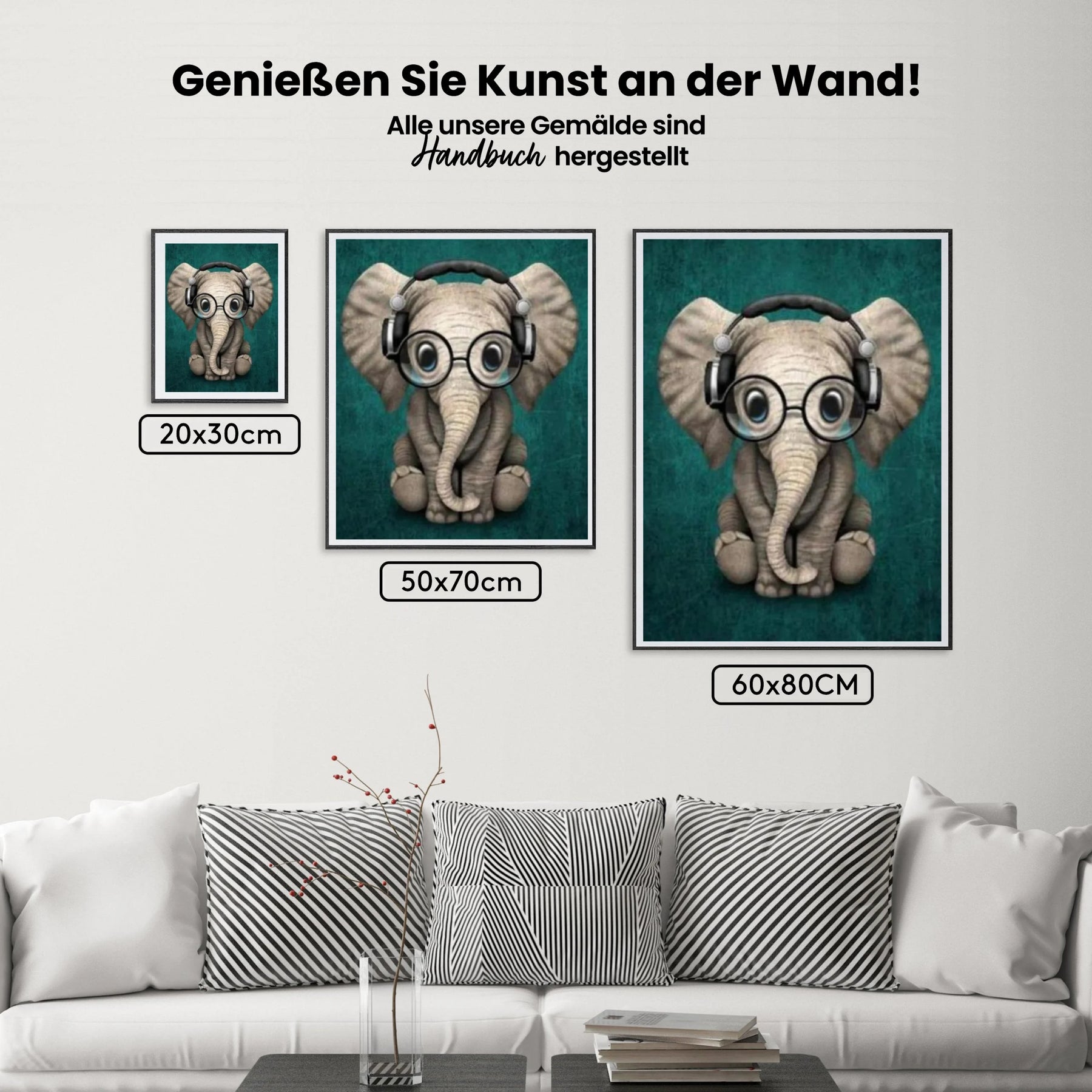 Kühler Elefant - Malen nach Zahlen