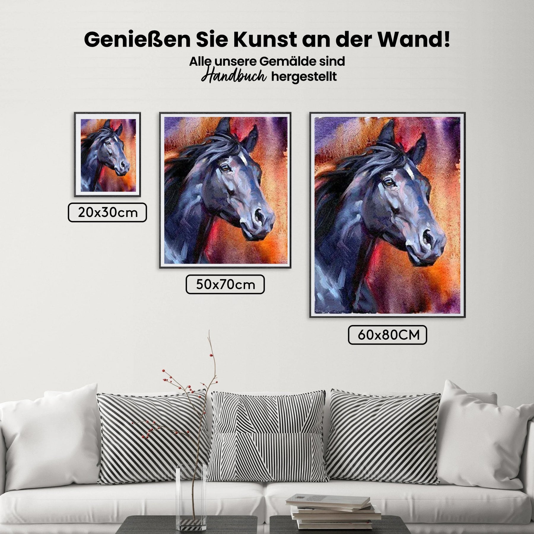 Kunstvolles Pferde Portrait - Malen nach Zahlen