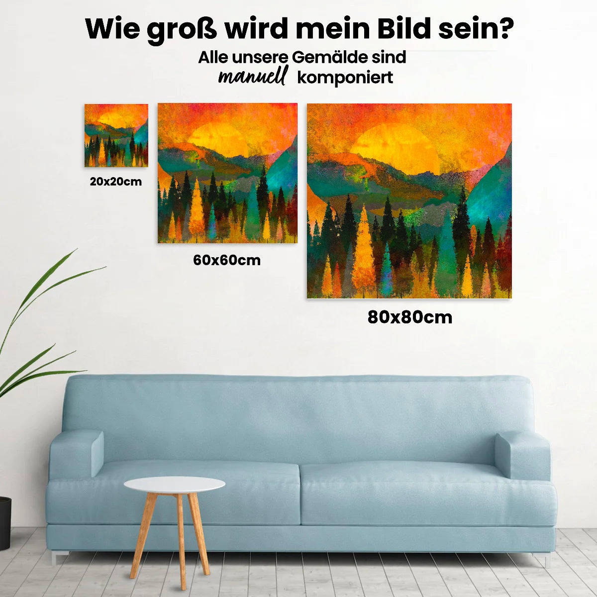 Landschaft Herbstliche Farben - Malen nach Zahlen
