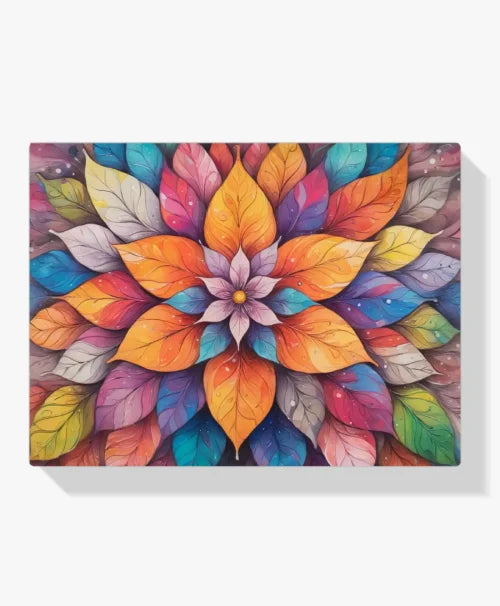 Dipingi con i numeri - Mandala di foglie viventi